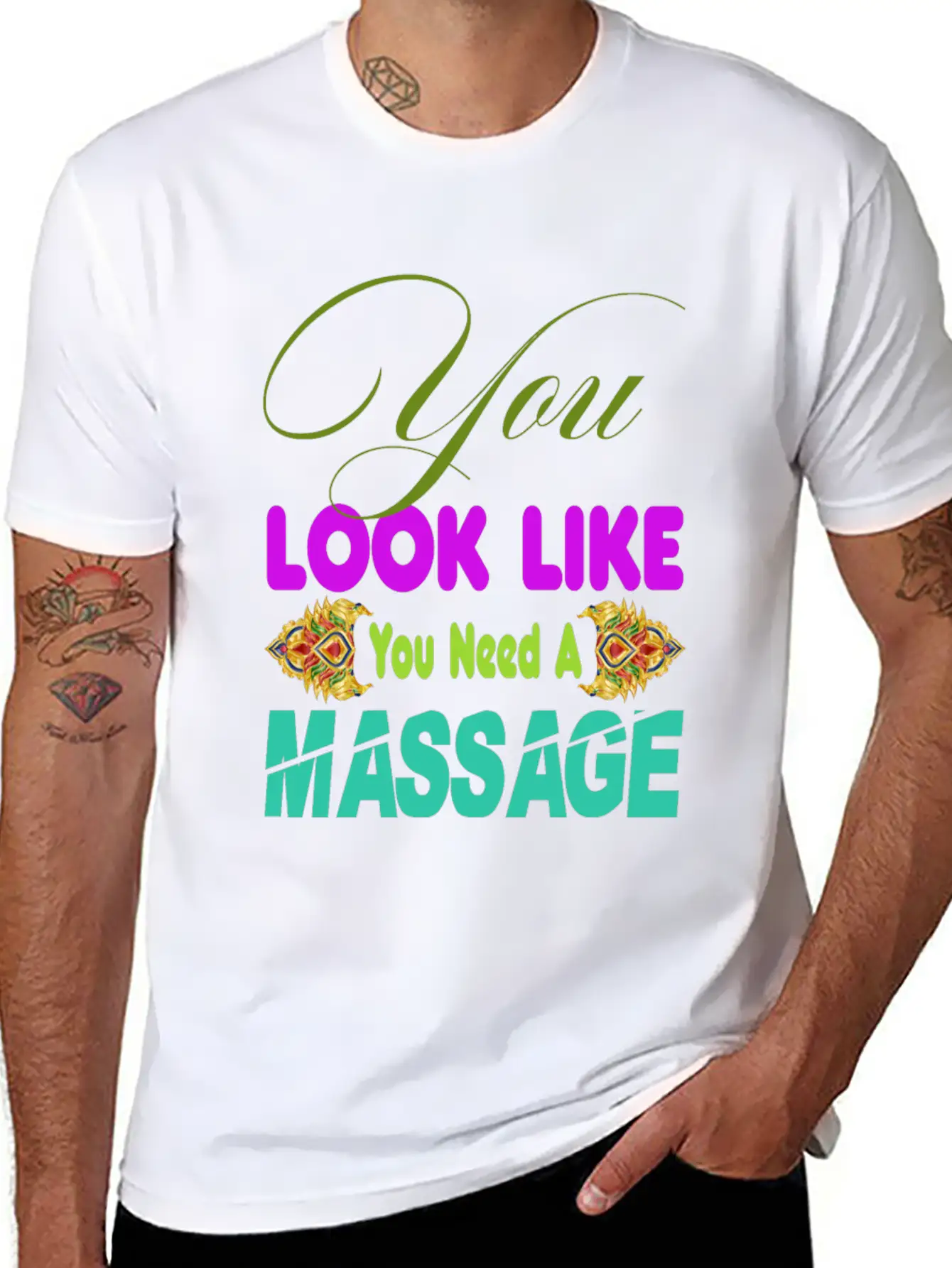You Look Like You Need A Massage Shirt Stylish Everyday T-Shirt – Unisex Basic Cotton Tee