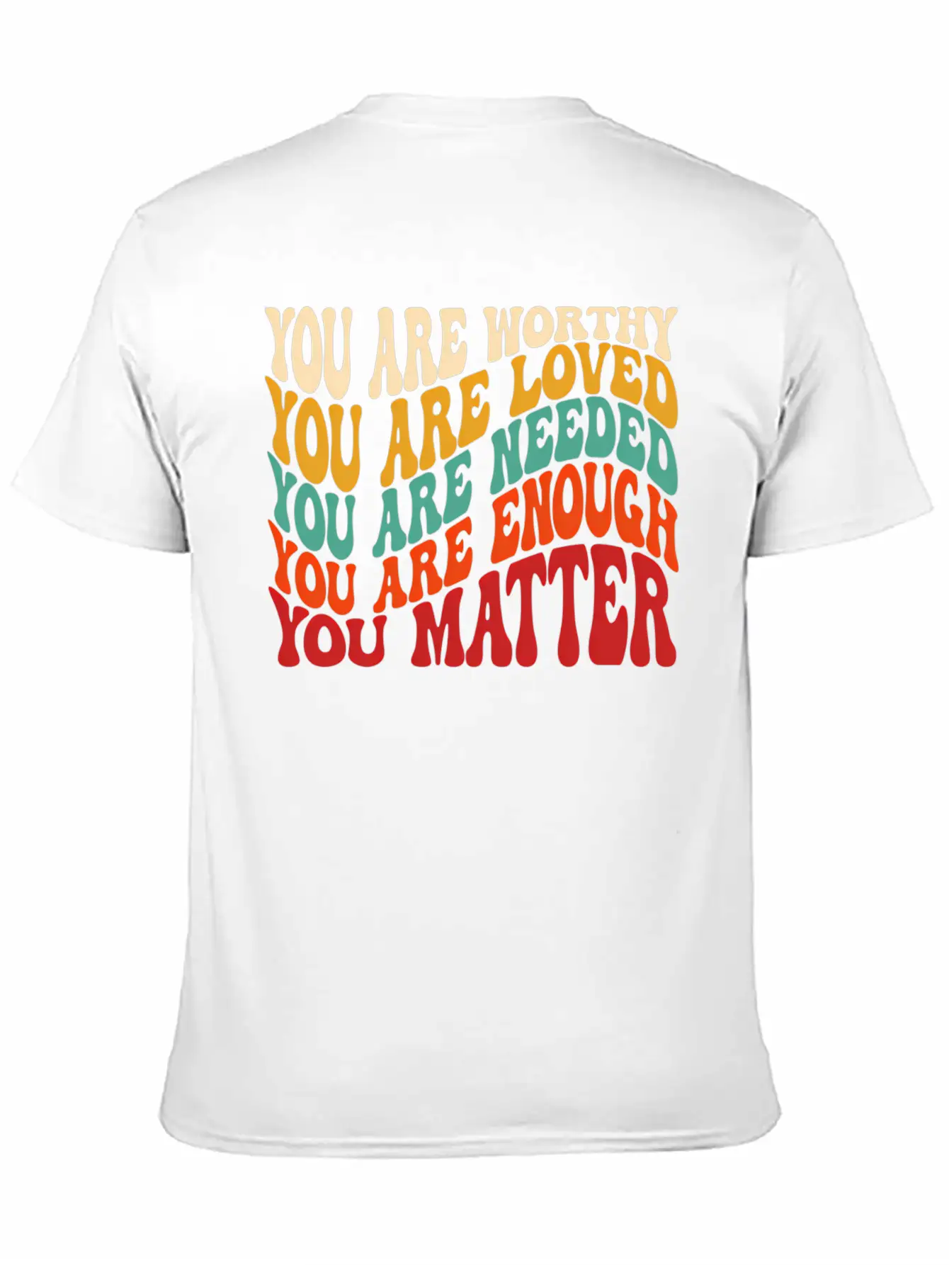 You Matter Kindness Be Kind Groovy Tal Health Awar Stylish Everyday T-Shirt – Unisex Basic Cotton Tee