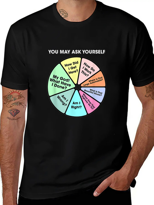 You May Ask Yourself 80s Music Retro Lyrics 11135 Unisex Short Sleeve Soft Cotton T-Shirt – Casual Everyday Wear