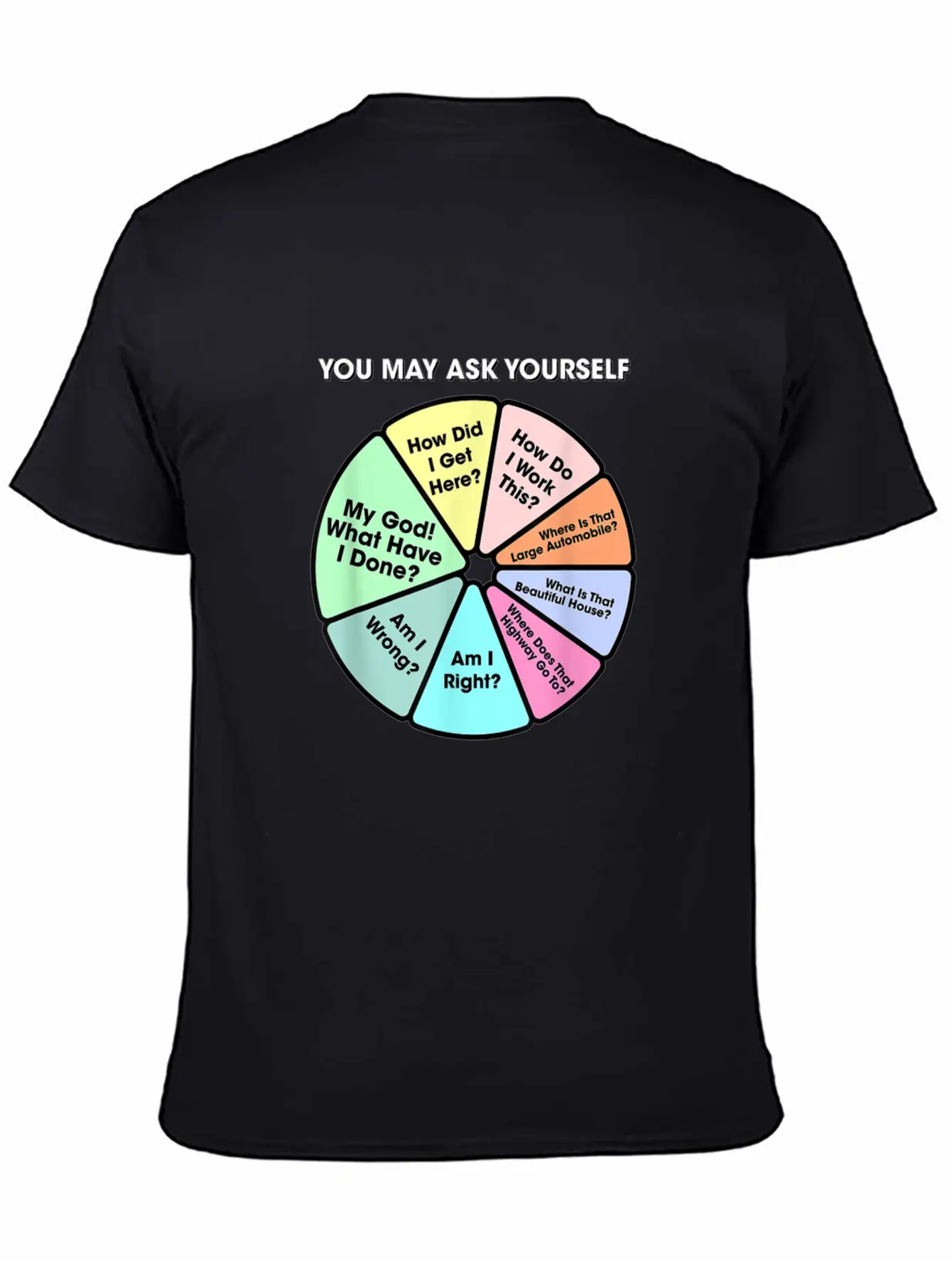 You May Ask Yourself 80s Music Retro Lyrics 11135 Unisex Short Sleeve Soft Cotton T-Shirt – Casual Everyday Wear