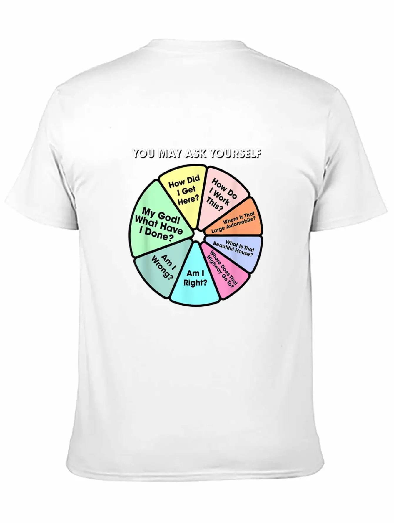 You May Ask Yourself 80s Music Retro Lyrics 11135 Unisex Short Sleeve Soft Cotton T-Shirt – Casual Everyday Wear