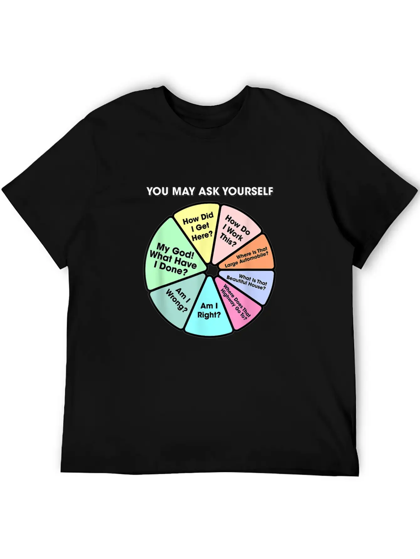 You May Ask Yourself 80s Music Retro Lyrics 11135 Unisex Short Sleeve Soft Cotton T-Shirt – Casual Everyday Wear