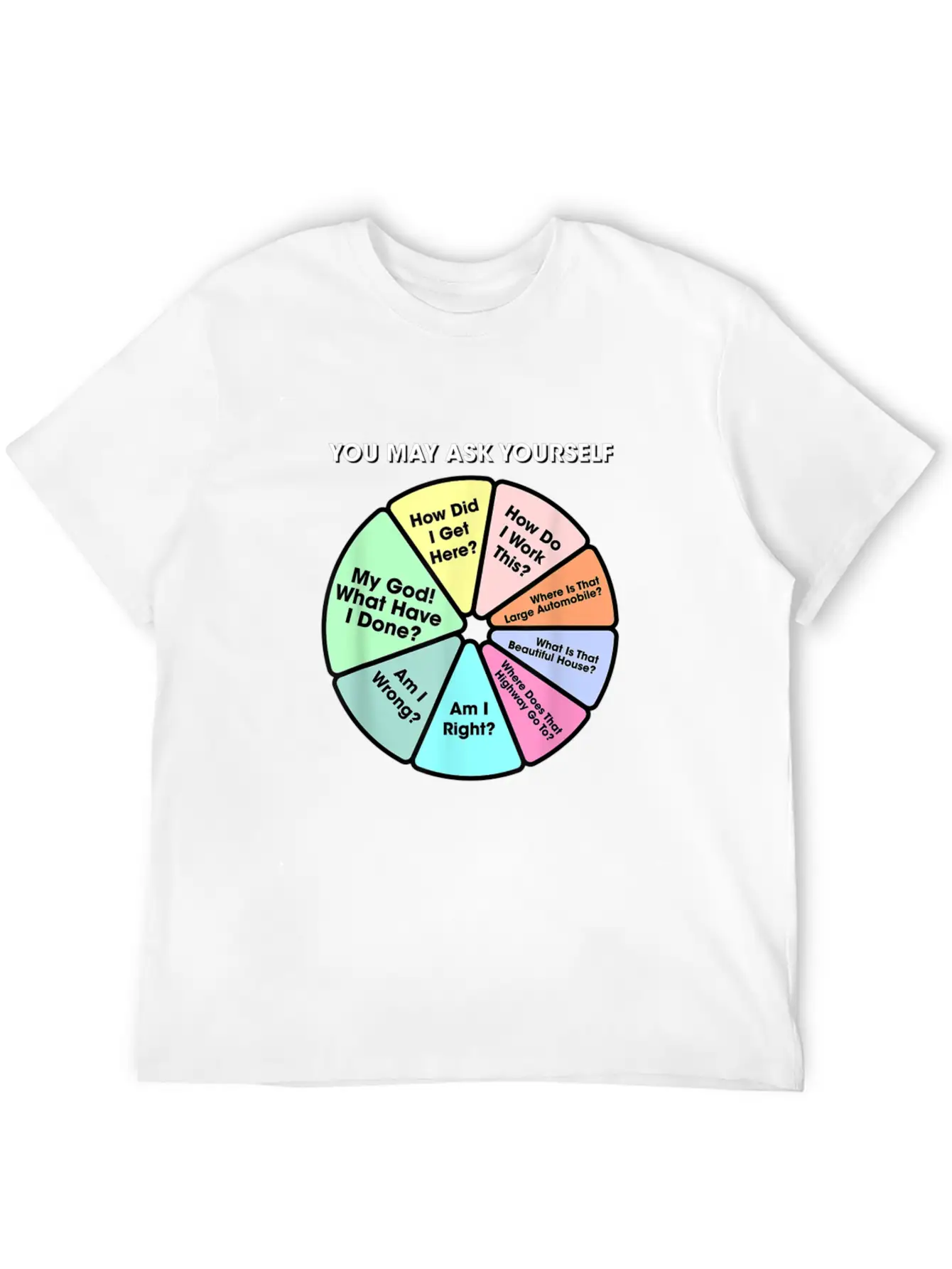 You May Ask Yourself 80s Music Retro Lyrics 11135 Unisex Short Sleeve Soft Cotton T-Shirt – Casual Everyday Wear