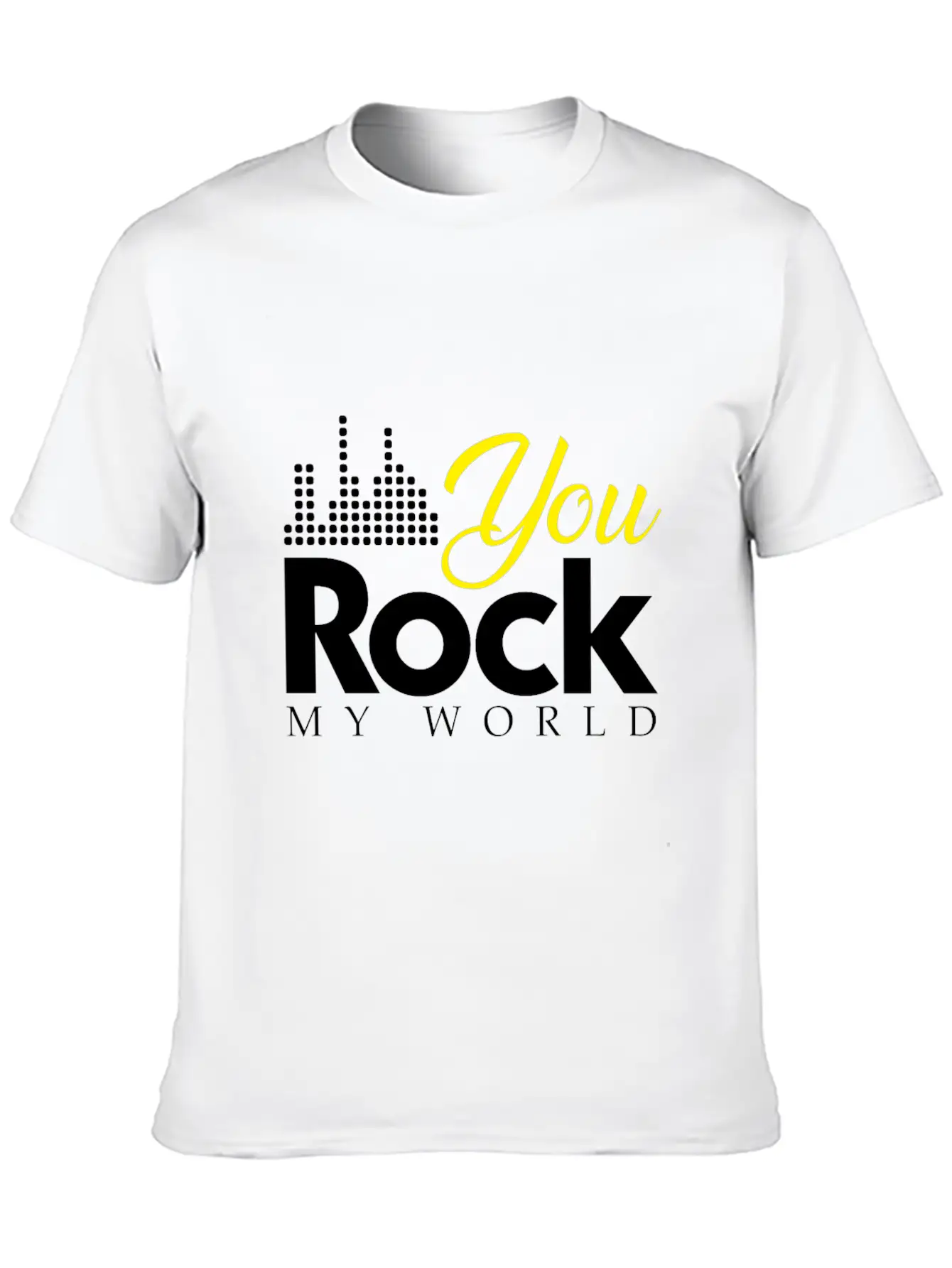 You Rock My World Present Christmas Gift Unisex Short Sleeve Soft Cotton T-Shirt – Casual Everyday Wear