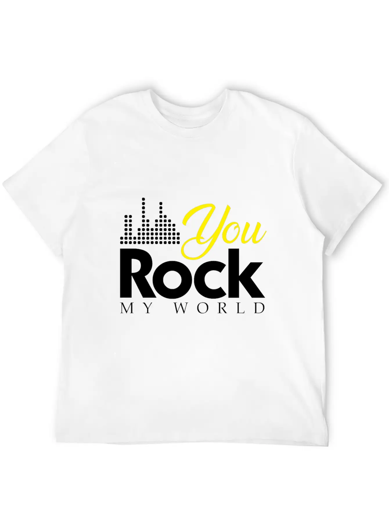 You Rock My World Present Christmas Gift Unisex Short Sleeve Soft Cotton T-Shirt – Casual Everyday Wear