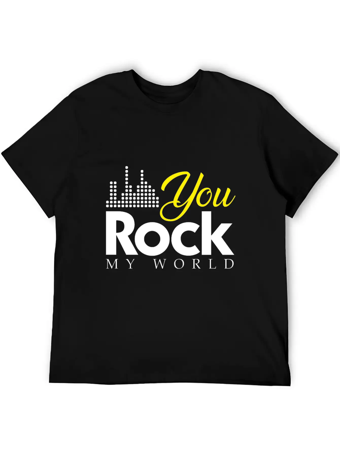 You Rock My World Present Christmas Gift Unisex Short Sleeve Soft Cotton T-Shirt – Casual Everyday Wear
