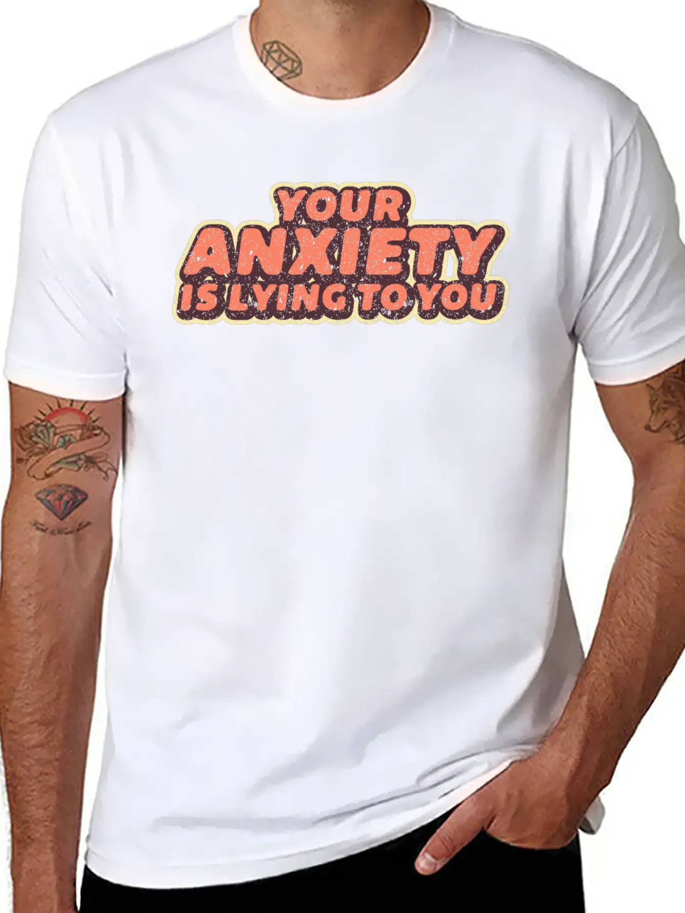 Your Anxiety Is Lying To You Anxious Worry Comfortable Minimalist Graphic Tee – Summer Style Essential