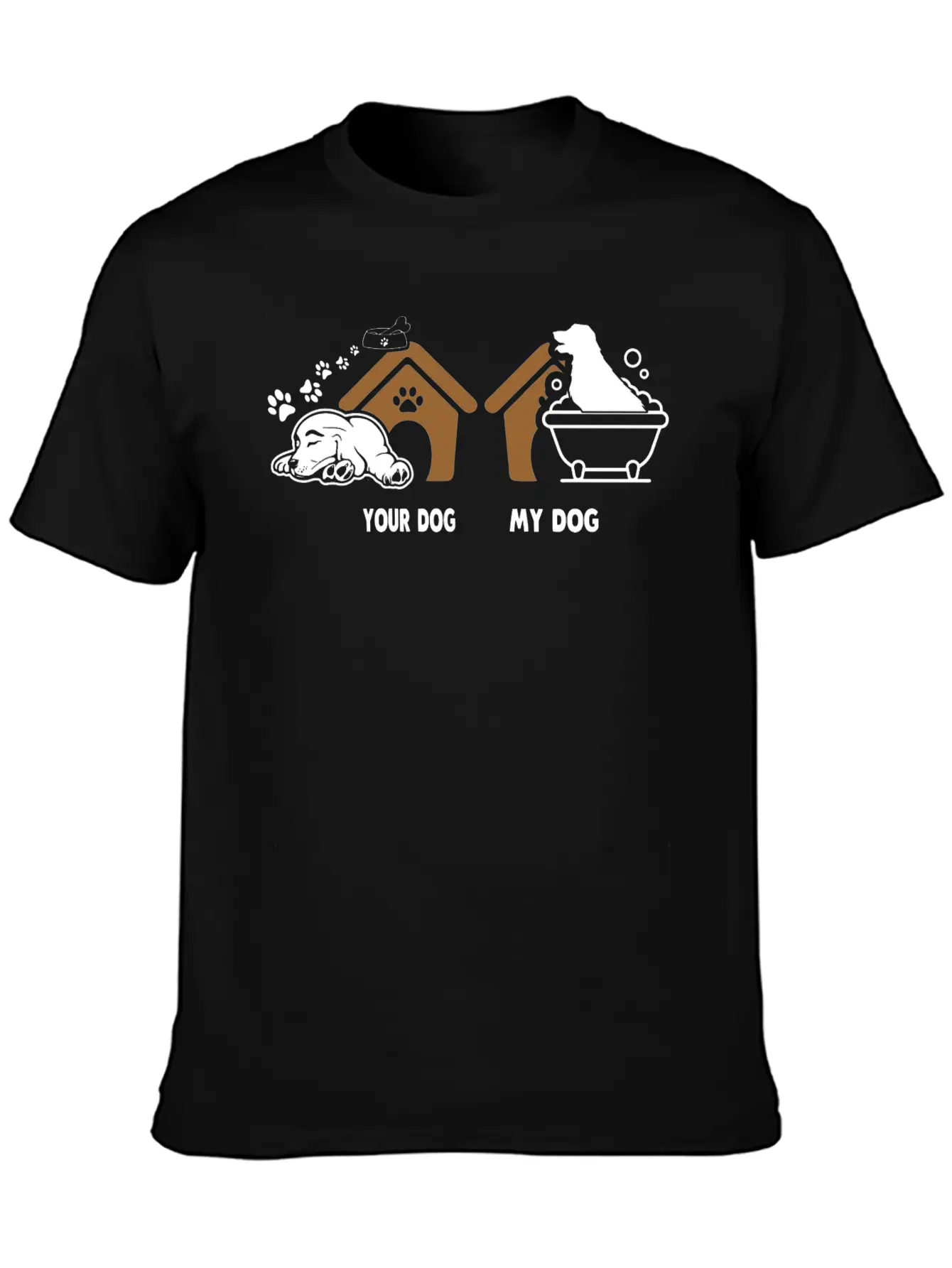 Your Dog My Dog Bath Dog Funny Tshirt Essential Unisex Summer Tee – Soft Cotton Casual Fit