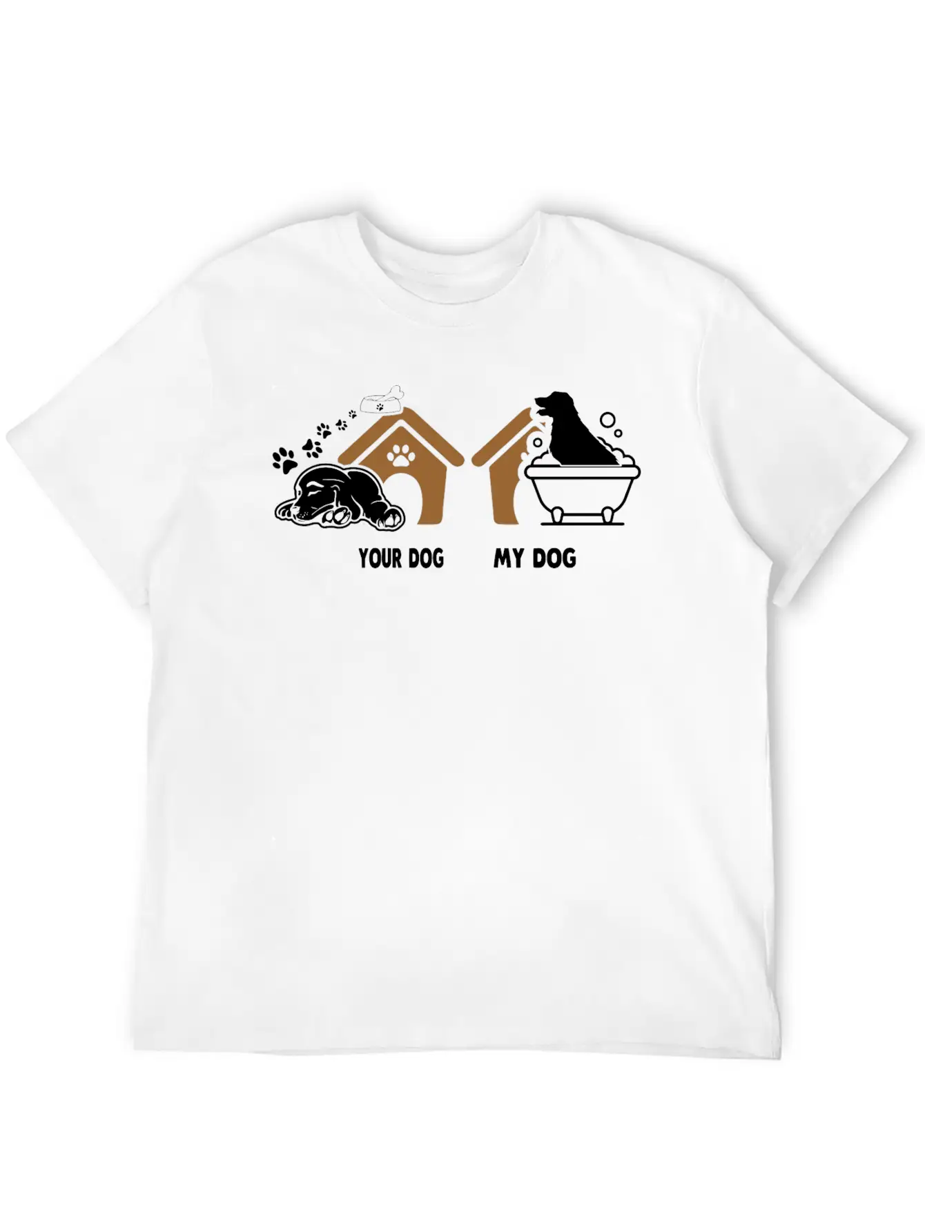 Your Dog My Dog Bath Dog Funny Tshirt Essential Unisex Summer Tee – Soft Cotton Casual Fit