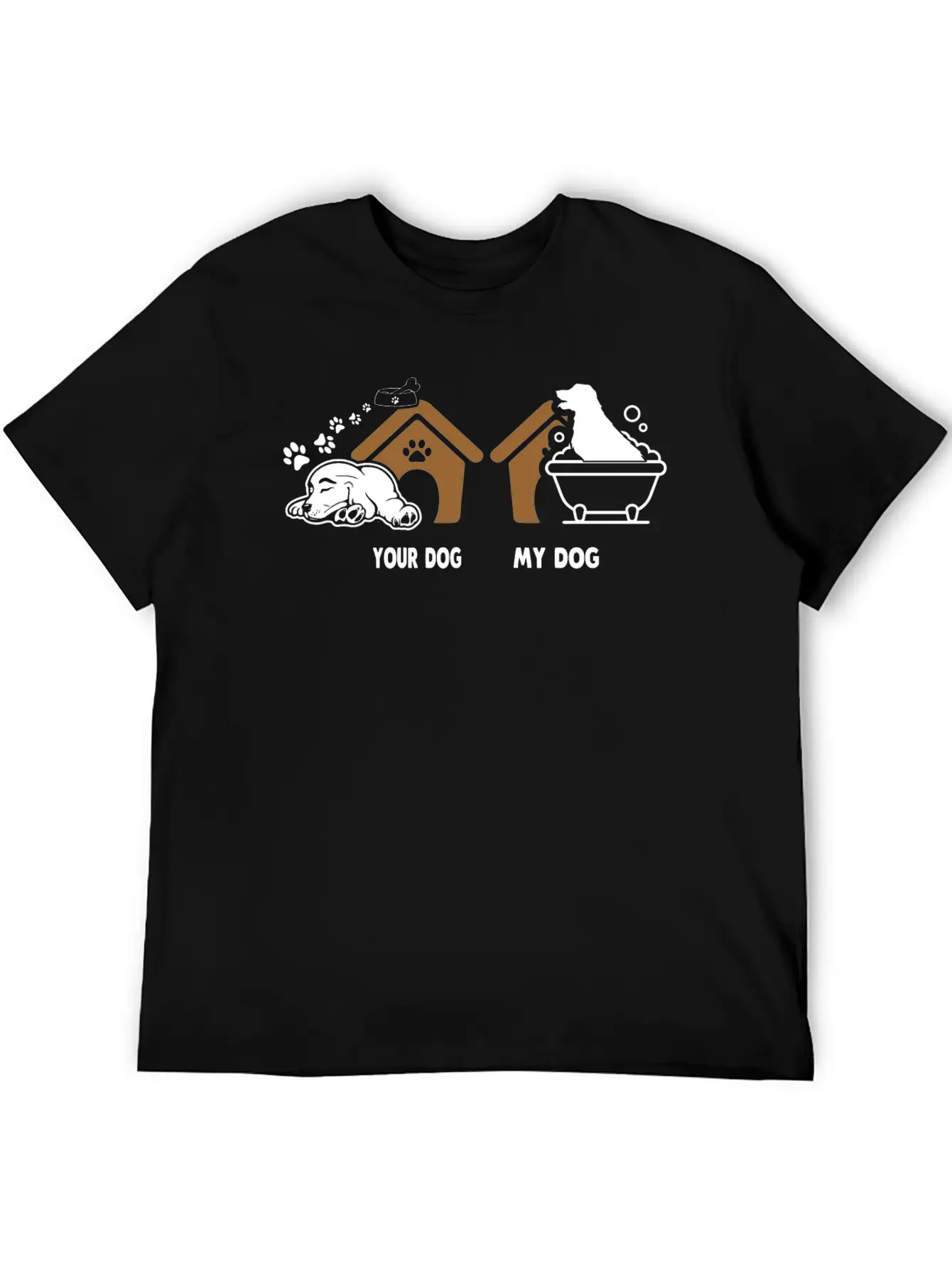 Your Dog My Dog Bath Dog Funny Tshirt Essential Unisex Summer Tee – Soft Cotton Casual Fit