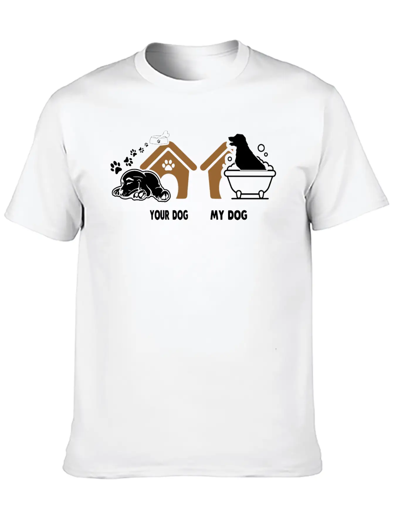 Your Dog My Dog Bath Dog Funny Tshirt Essential Unisex Summer Tee – Soft Cotton Casual Fit