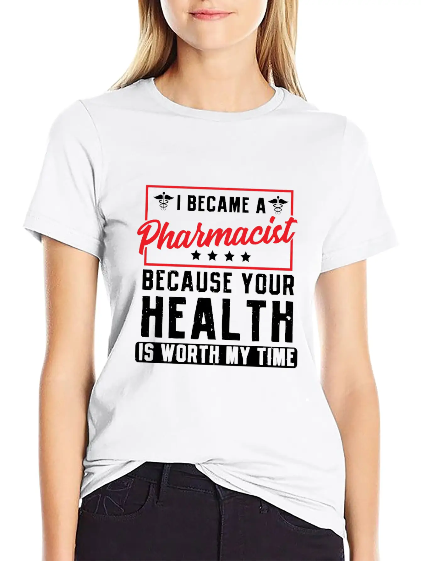 Your Health Is Worth My Time Pharmacy Technician Timeless Short Sleeve Tee – Comfy And Minimalist Design