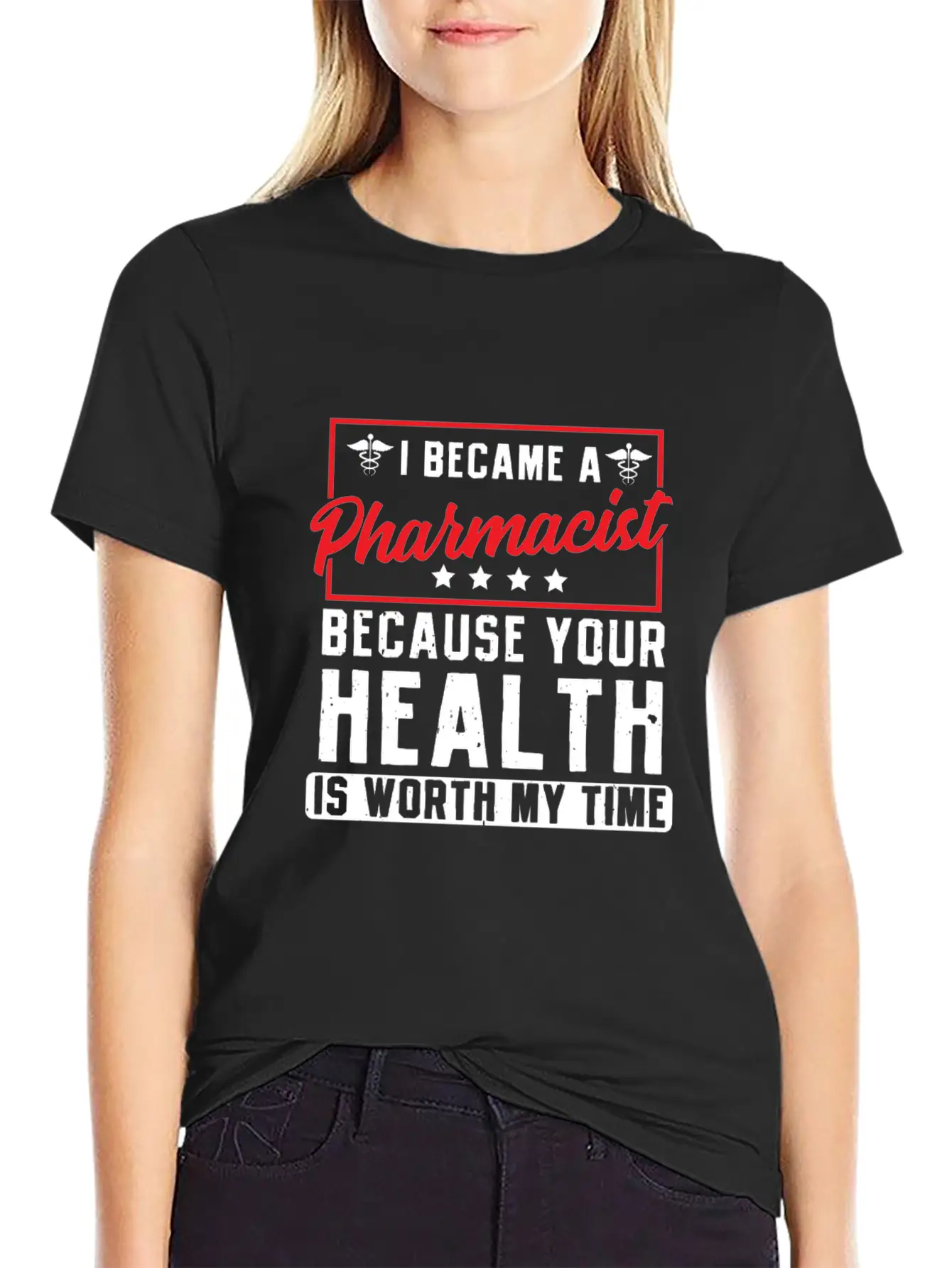 Your Health Is Worth My Time Pharmacy Technician Timeless Short Sleeve Tee – Comfy And Minimalist Design
