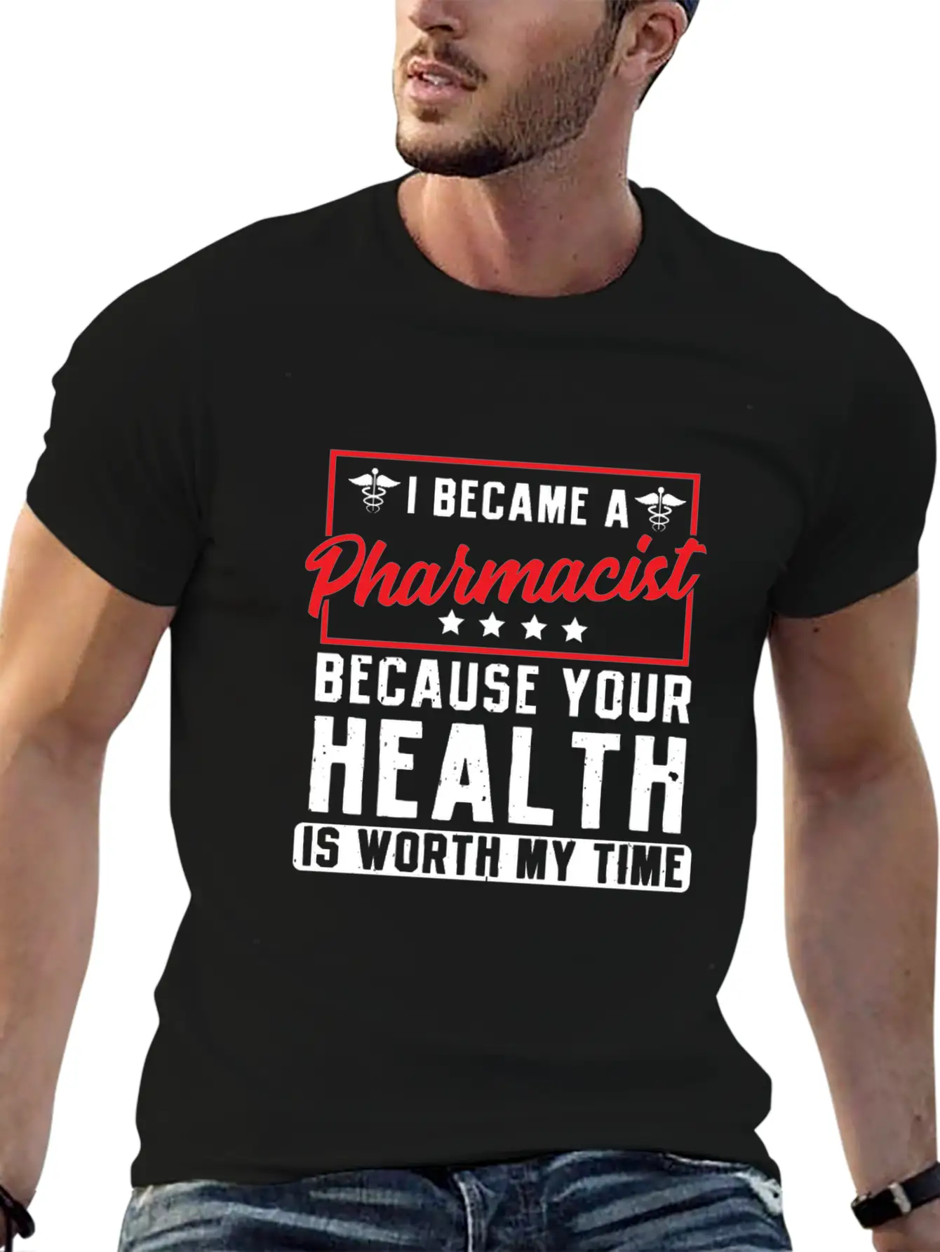 Your Health Is Worth My Time Pharmacy Technician Timeless Short Sleeve Tee – Comfy And Minimalist Design