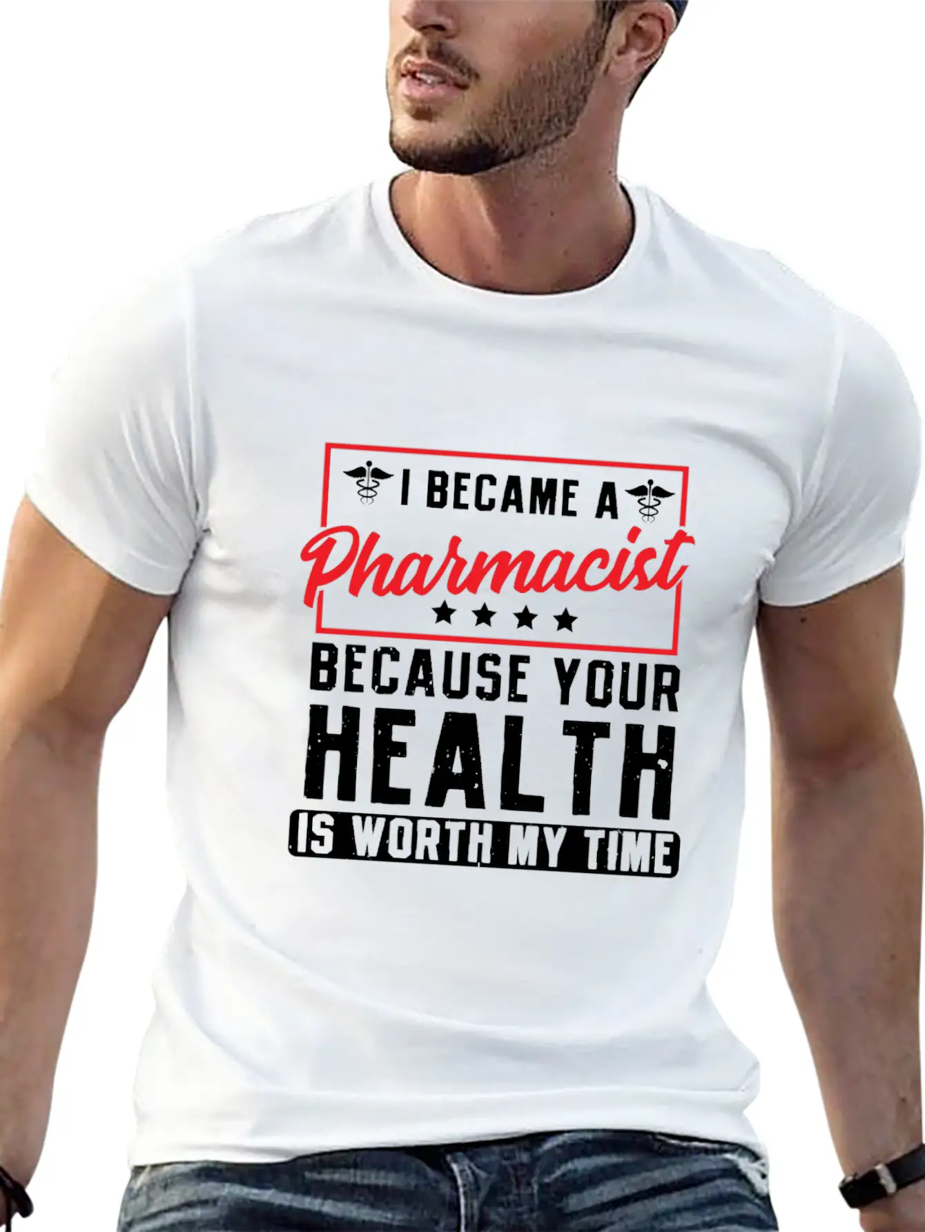 Your Health Is Worth My Time Pharmacy Technician Timeless Short Sleeve Tee – Comfy And Minimalist Design