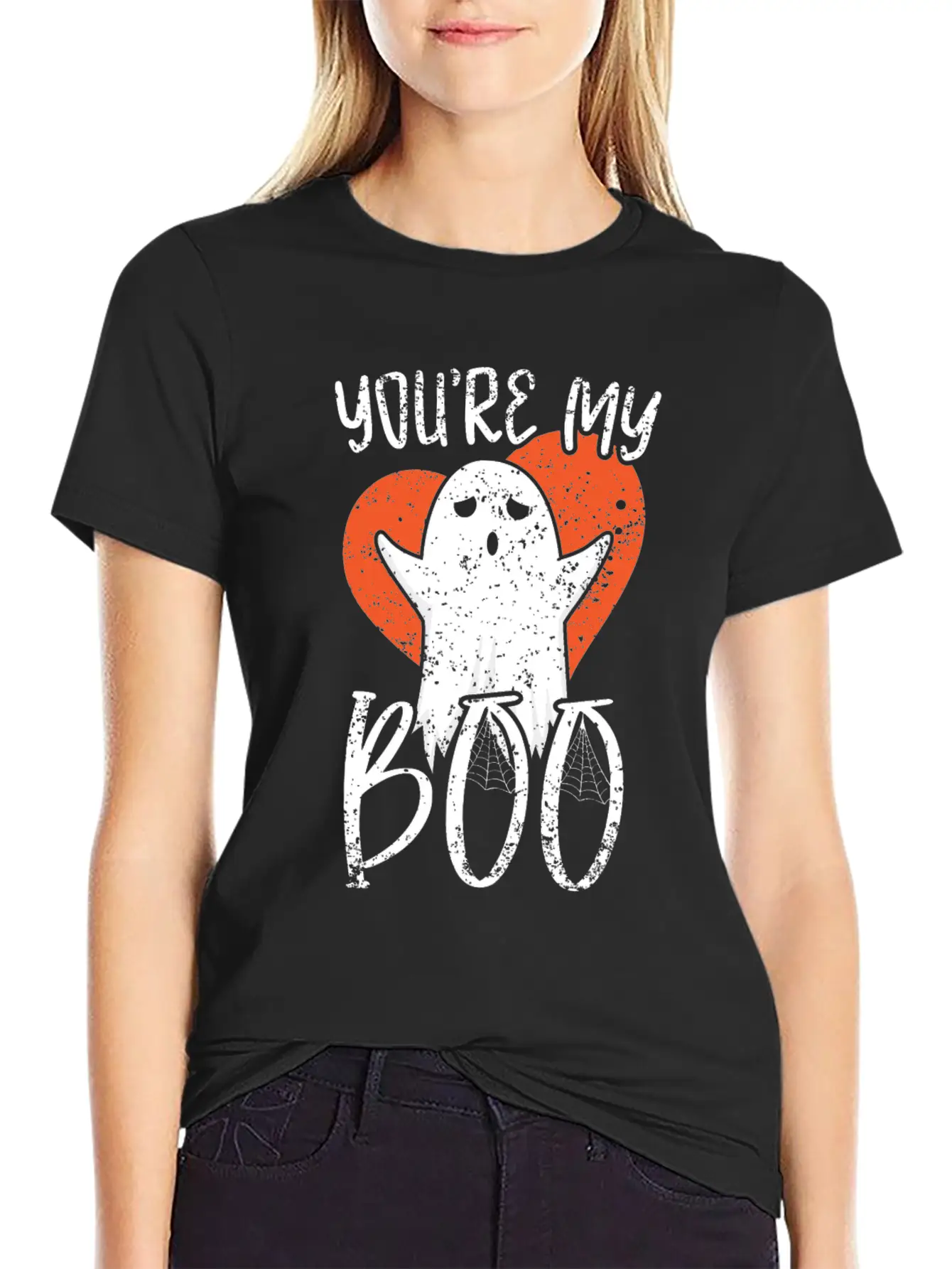 You're My Boo Halloween Ghost Unisex Short Sleeve Soft Cotton T-Shirt – Casual Everyday Wear
