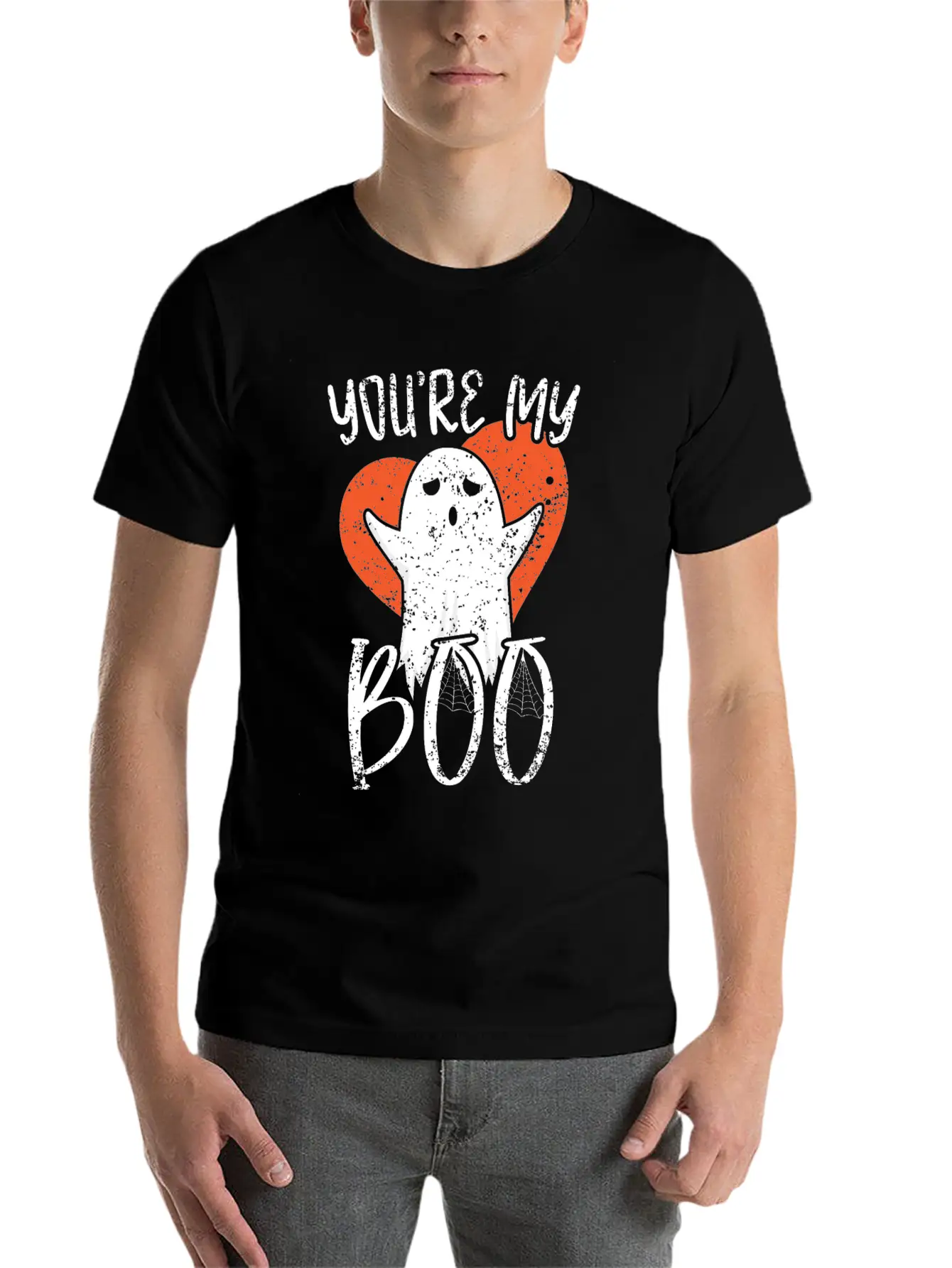 You're My Boo Halloween Ghost Unisex Short Sleeve Soft Cotton T-Shirt – Casual Everyday Wear