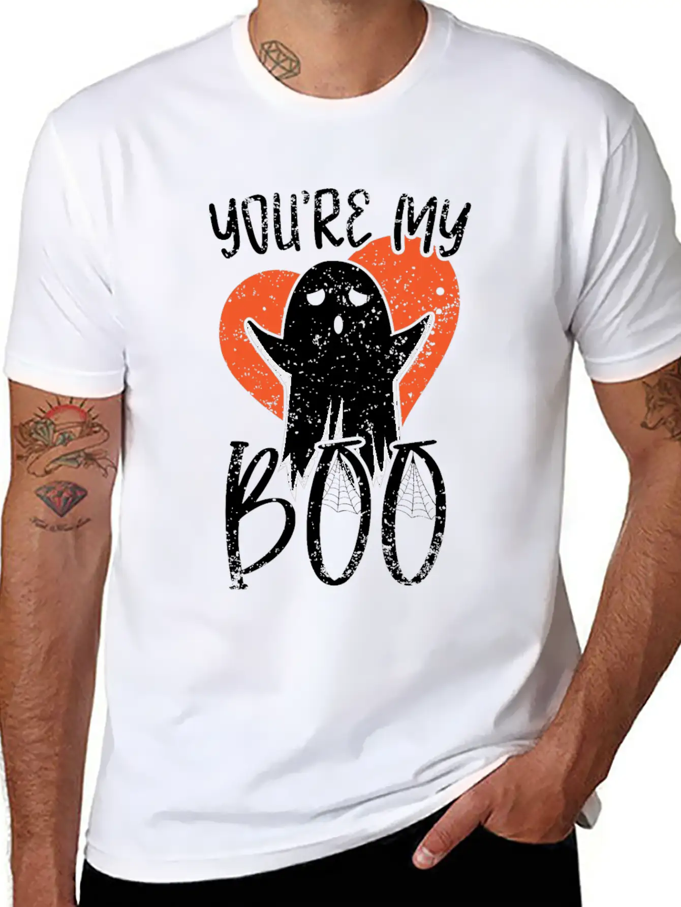 You're My Boo Halloween Ghost Unisex Short Sleeve Soft Cotton T-Shirt – Casual Everyday Wear