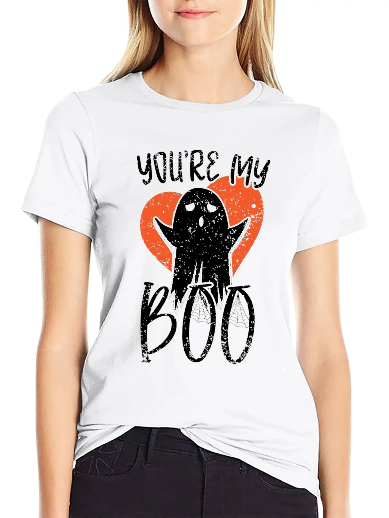 You're My Boo Halloween Ghost Unisex Short Sleeve Soft Cotton T-Shirt – Casual Everyday Wear