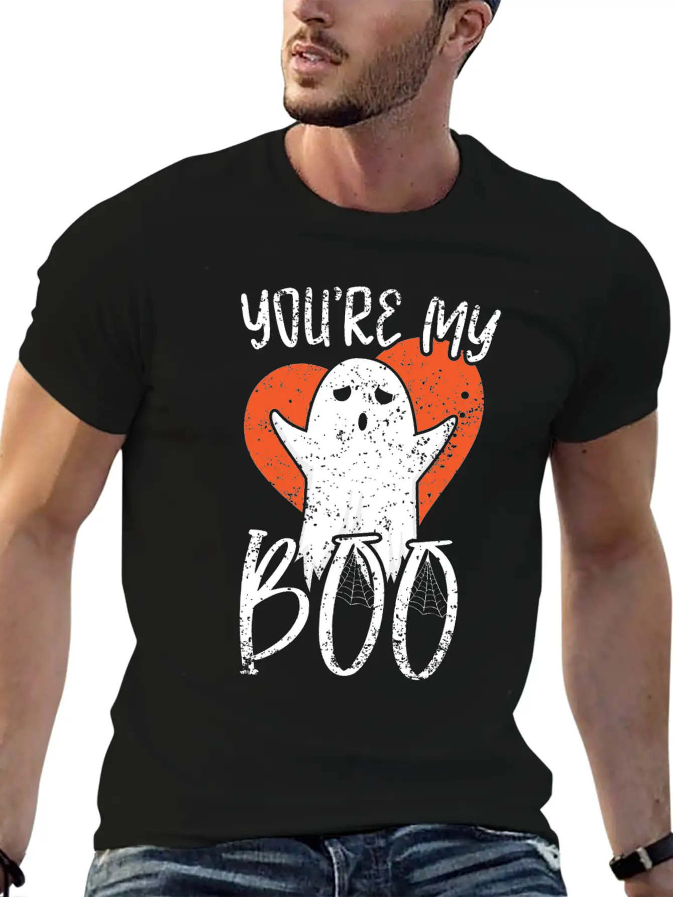 You're My Boo Halloween Ghost Unisex Short Sleeve Soft Cotton T-Shirt – Casual Everyday Wear