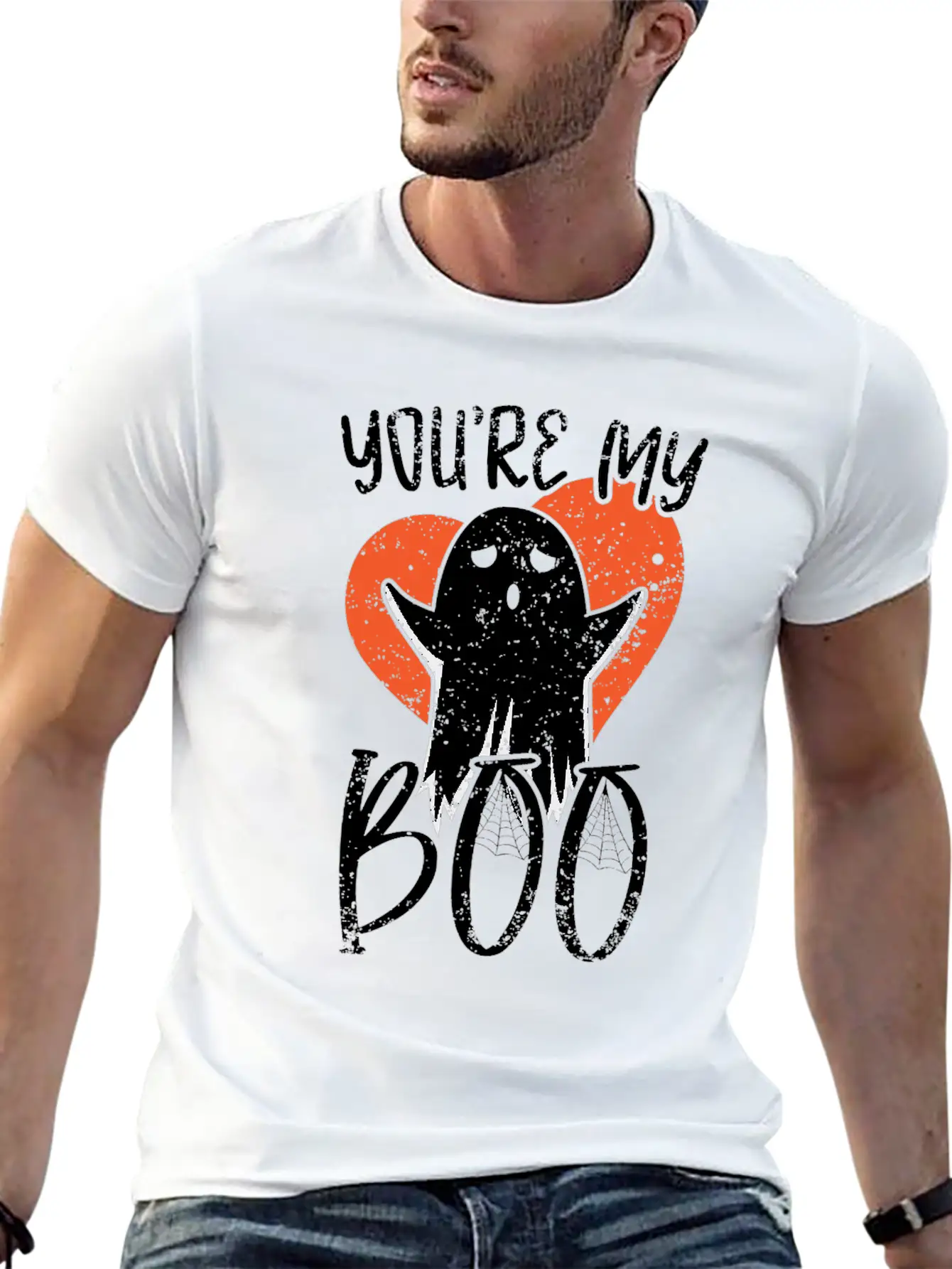 You're My Boo Halloween Ghost Unisex Short Sleeve Soft Cotton T-Shirt – Casual Everyday Wear