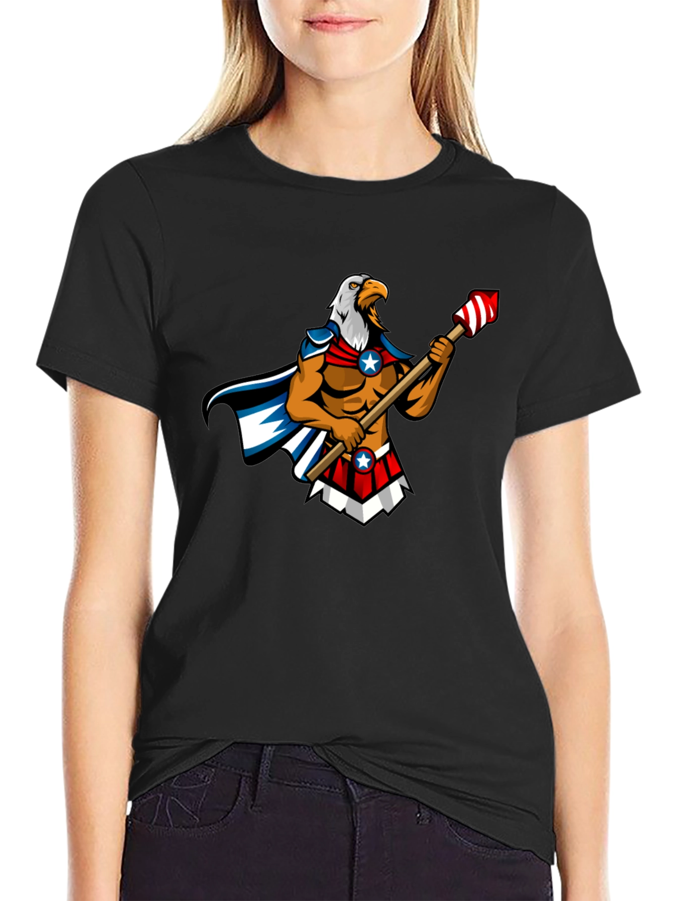 Patriotic Eagle Warrior T-Shirt