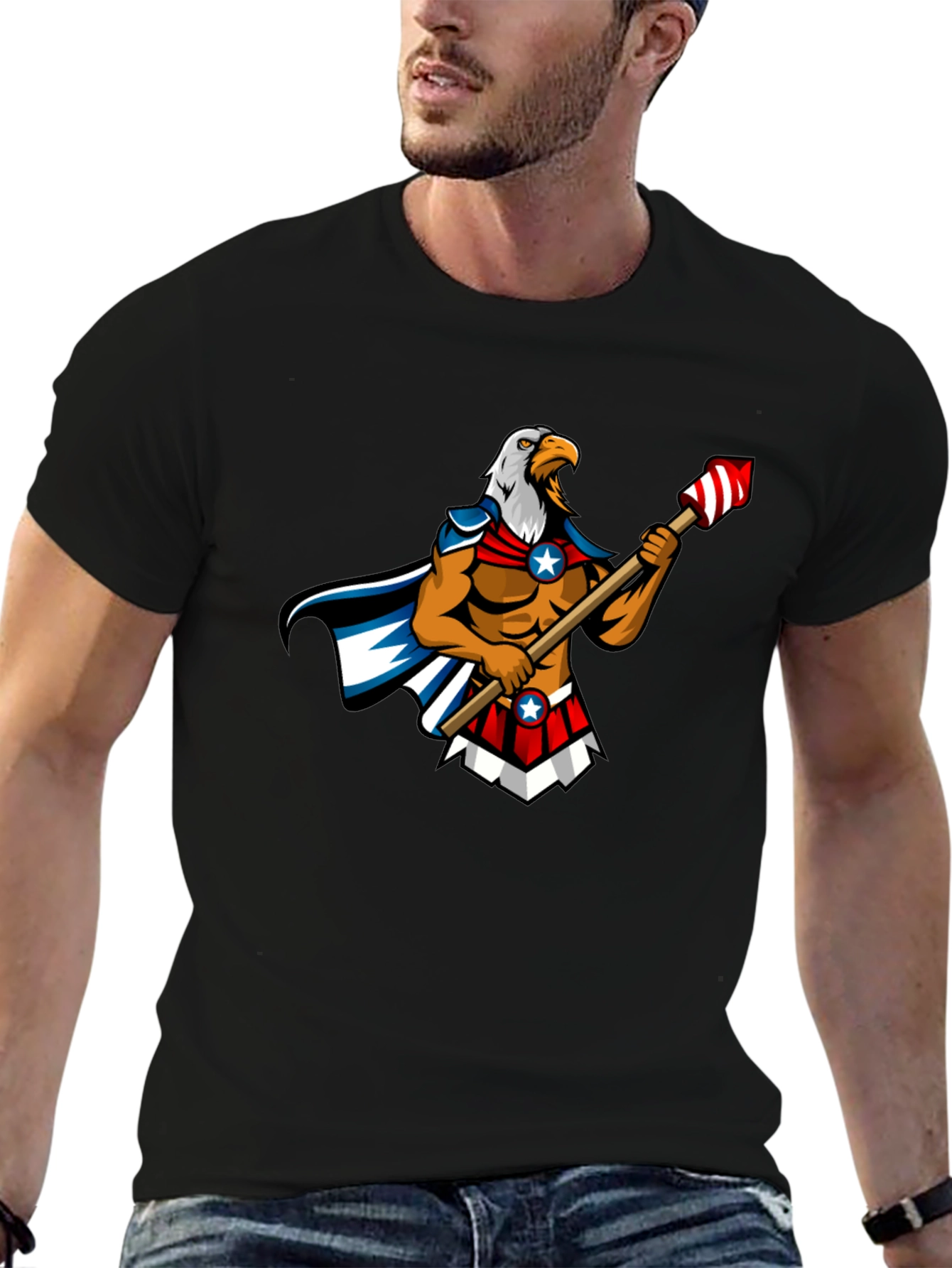 Patriotic Eagle Warrior T-Shirt