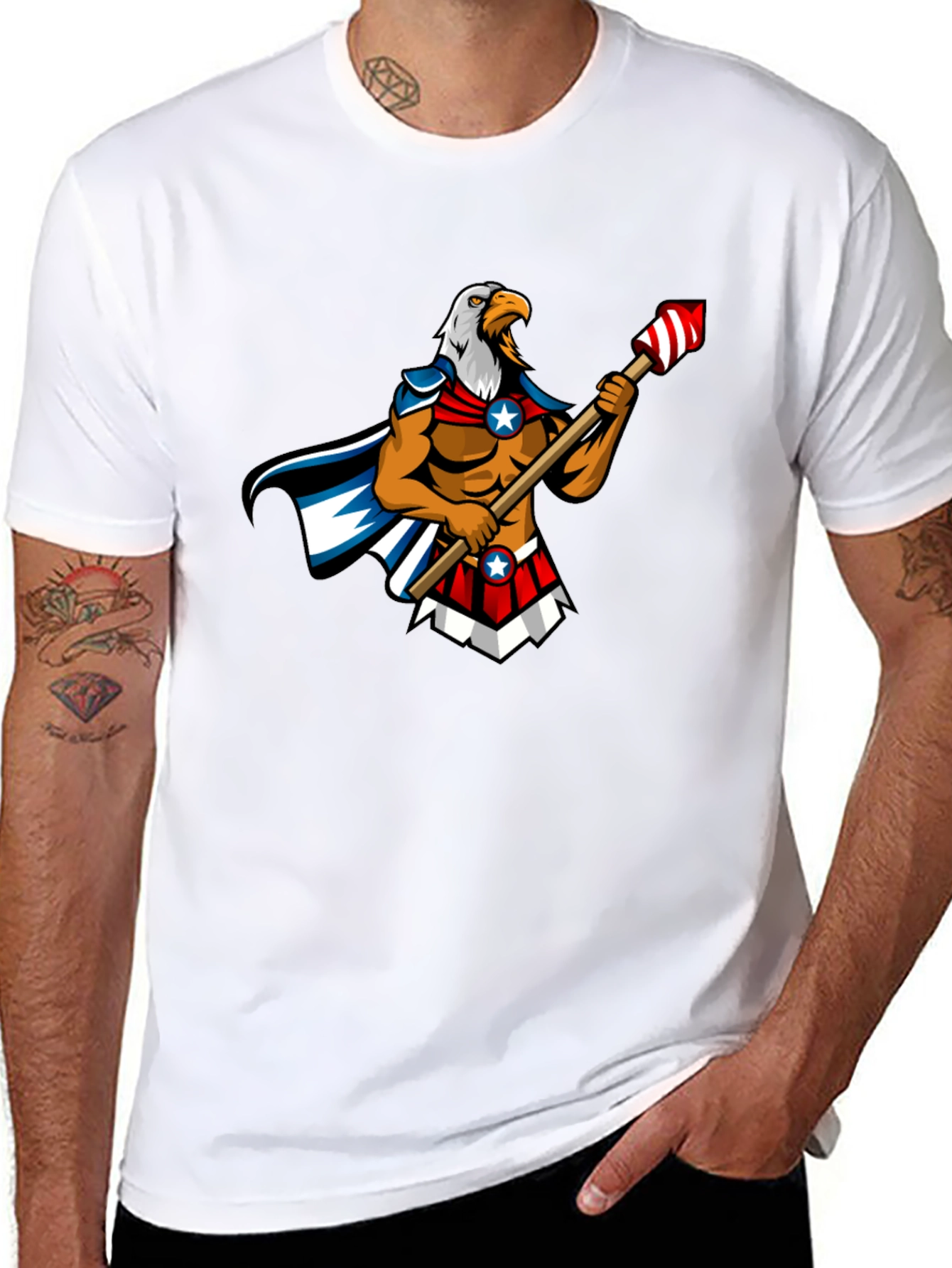 Patriotic Eagle Warrior T-Shirt