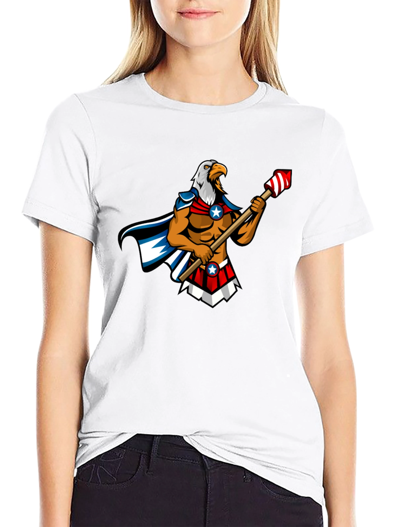 Patriotic Eagle Warrior T-Shirt
