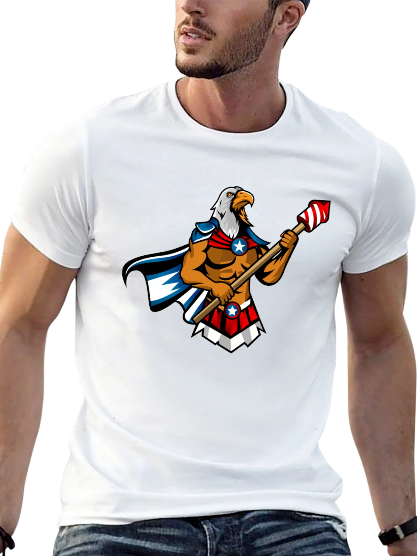 Patriotic Eagle Warrior T-Shirt