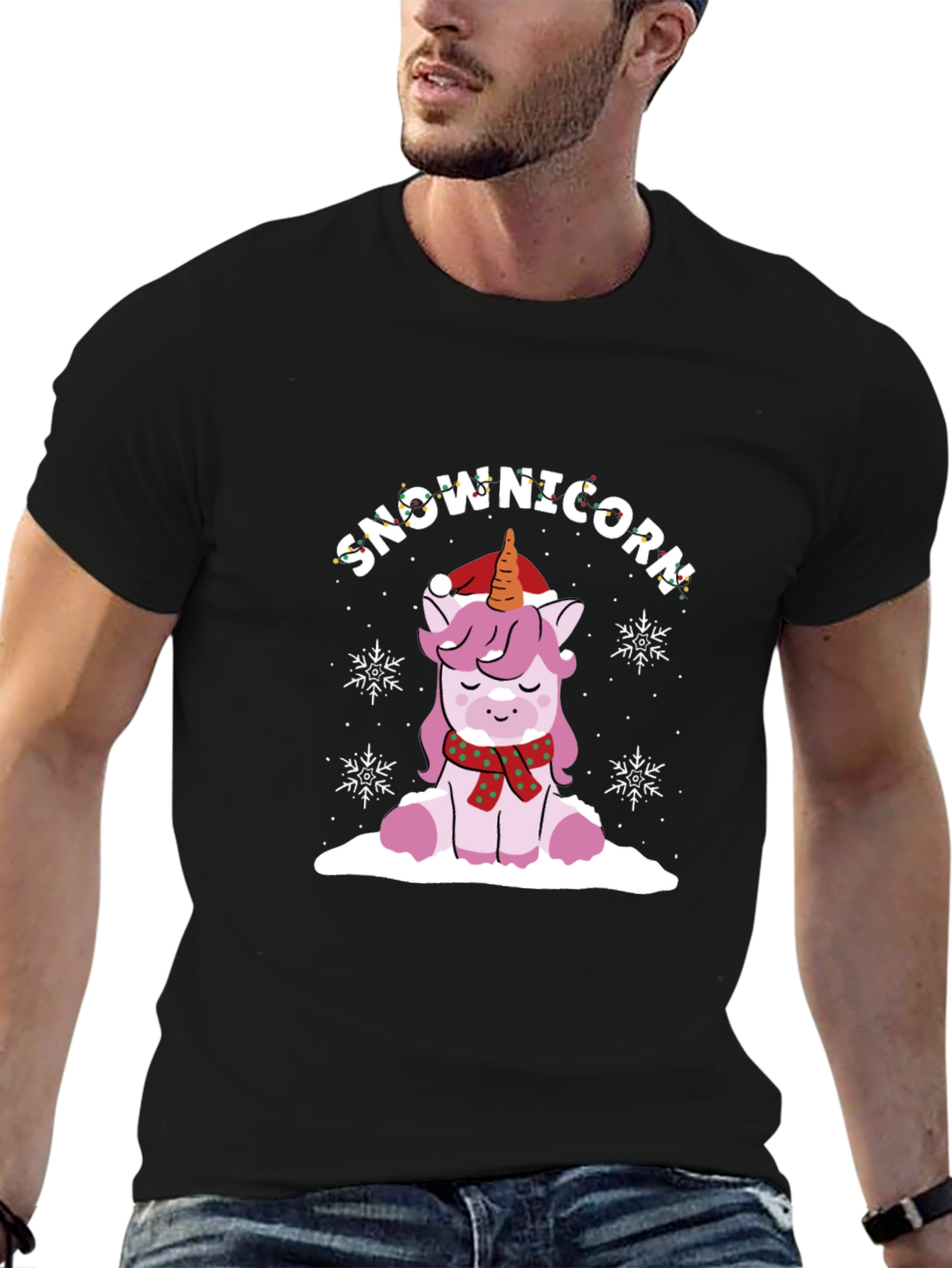 SnowUnicorn Holiday Graphic Tee