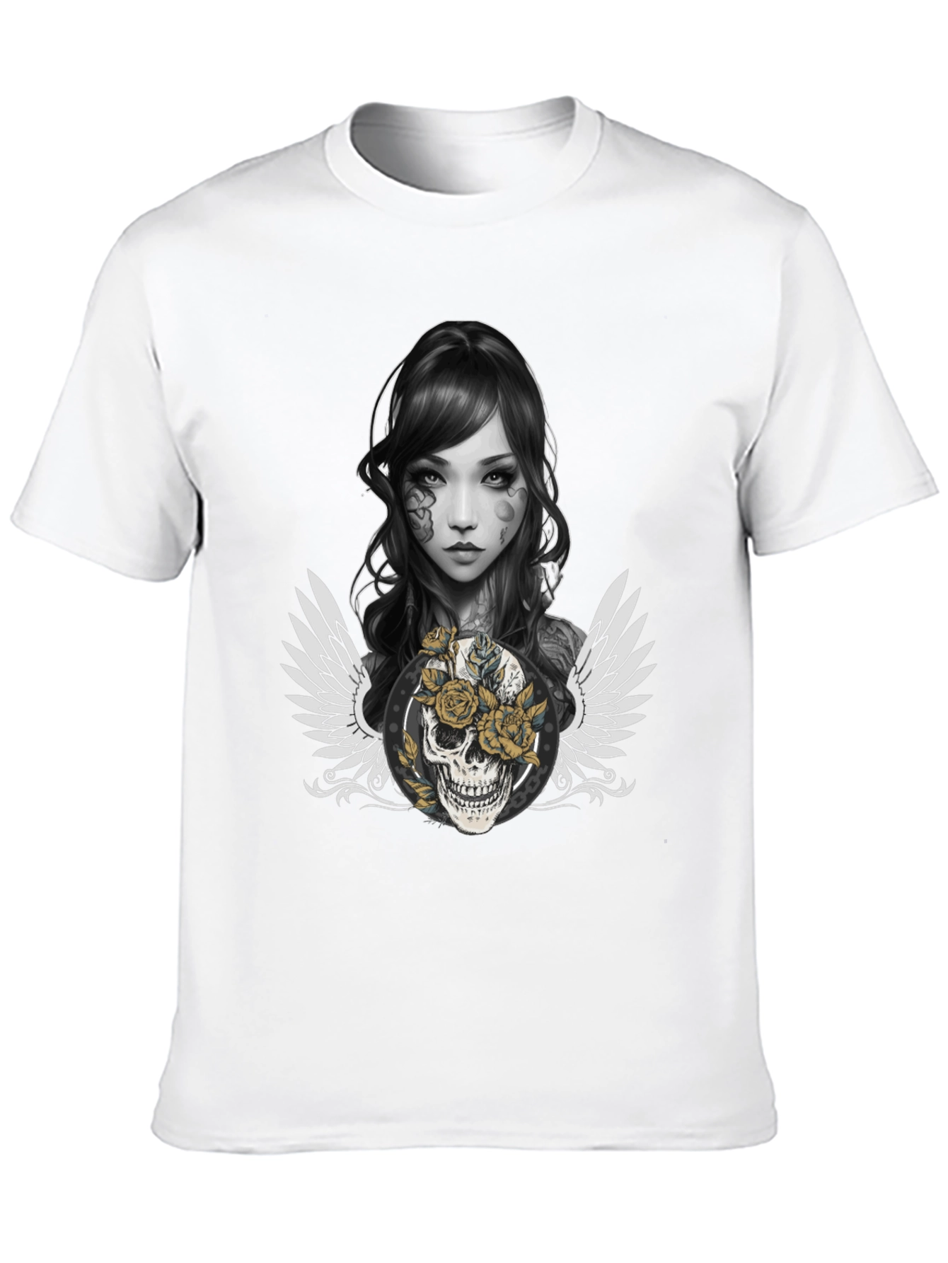 Skull & Roses Graphic T-Shirt