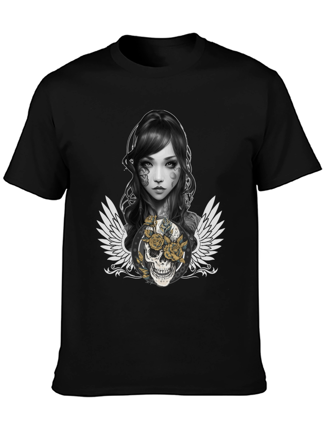 Skull & Roses Graphic T-Shirt