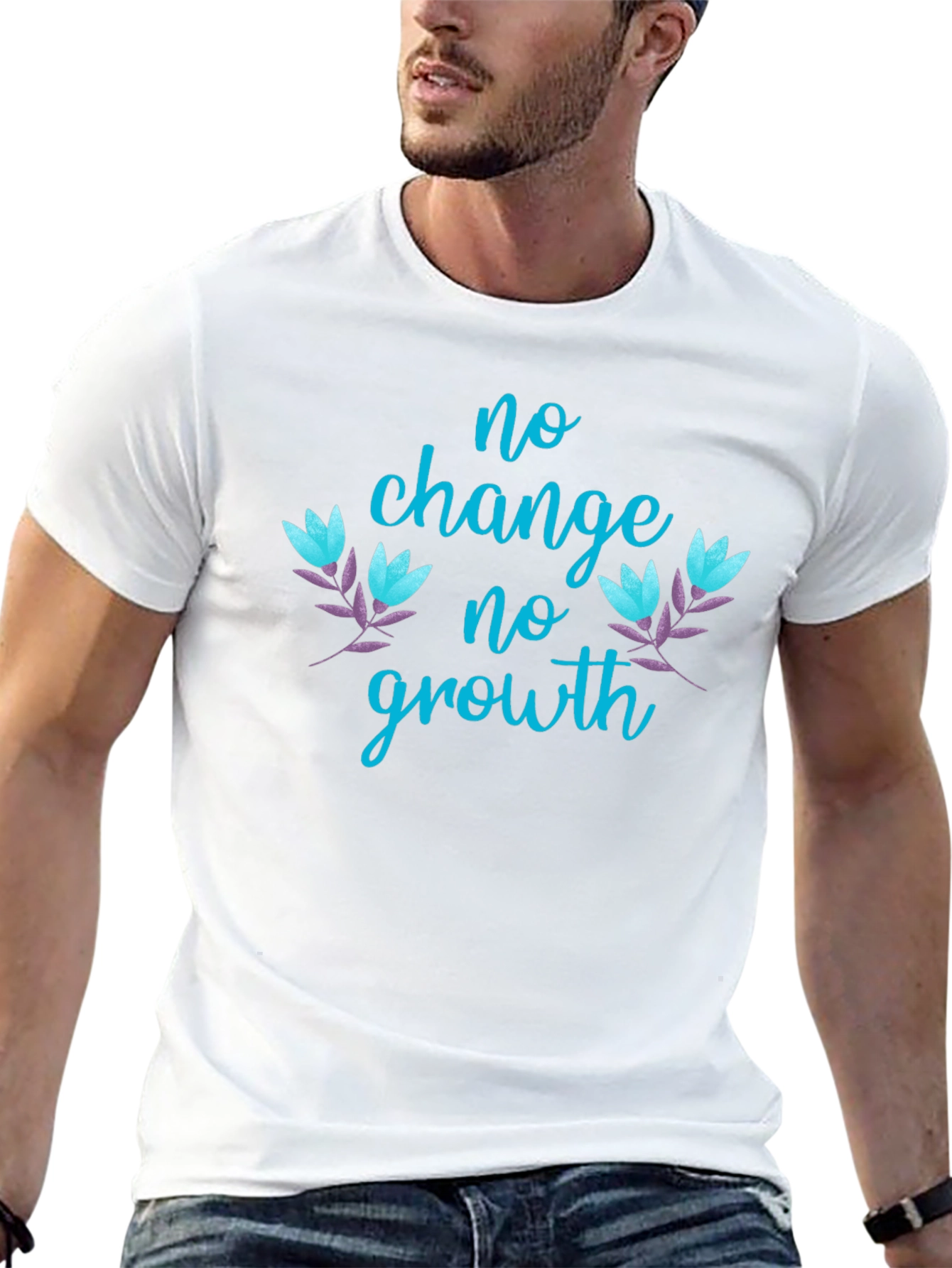 No Change No Growth Graphic Tee - Black