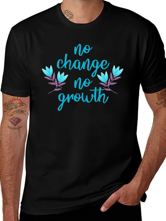 No Change No Growth Graphic Tee - Black