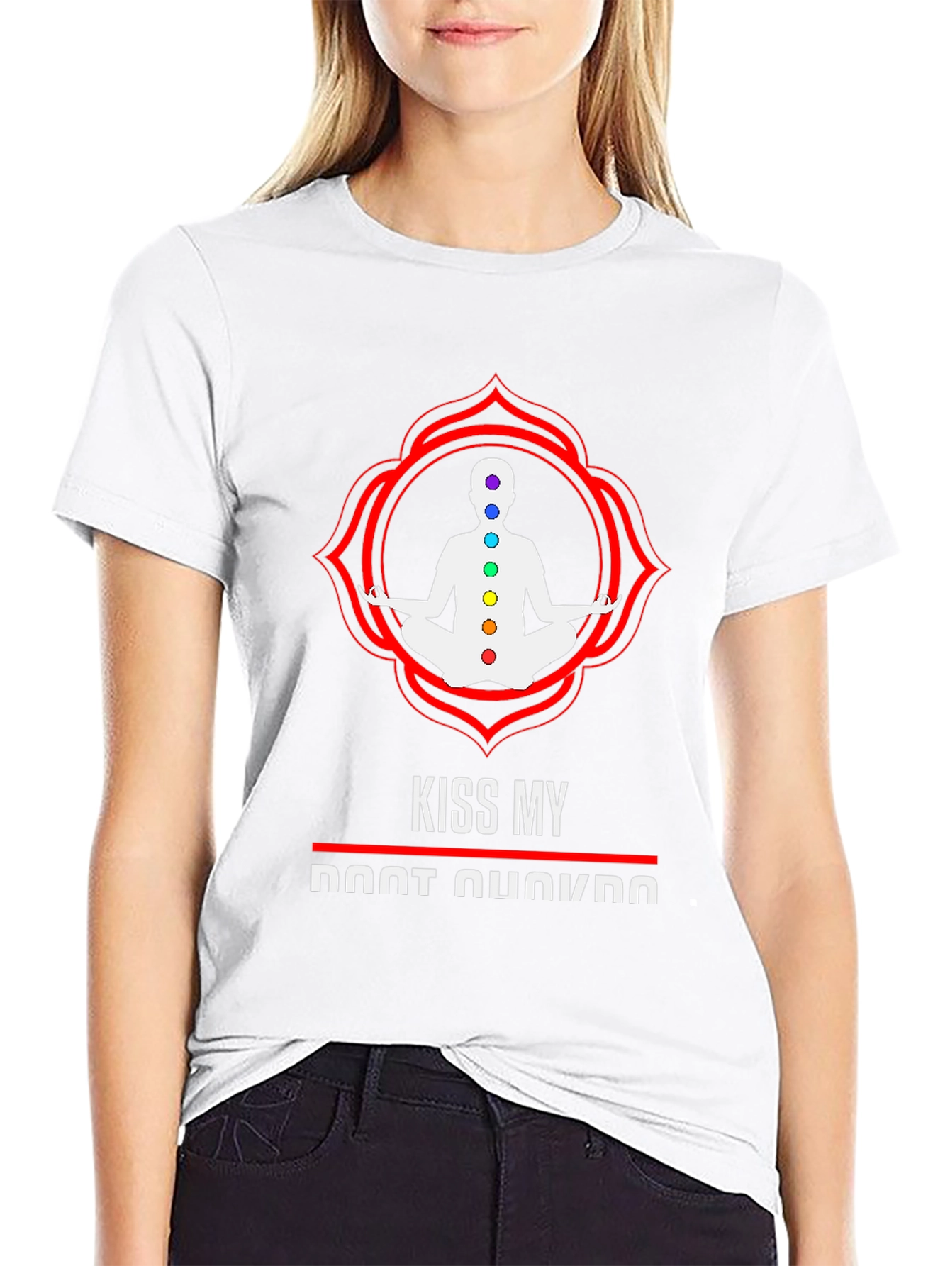 Kiss My Root Chakra Graphic Tee - Black