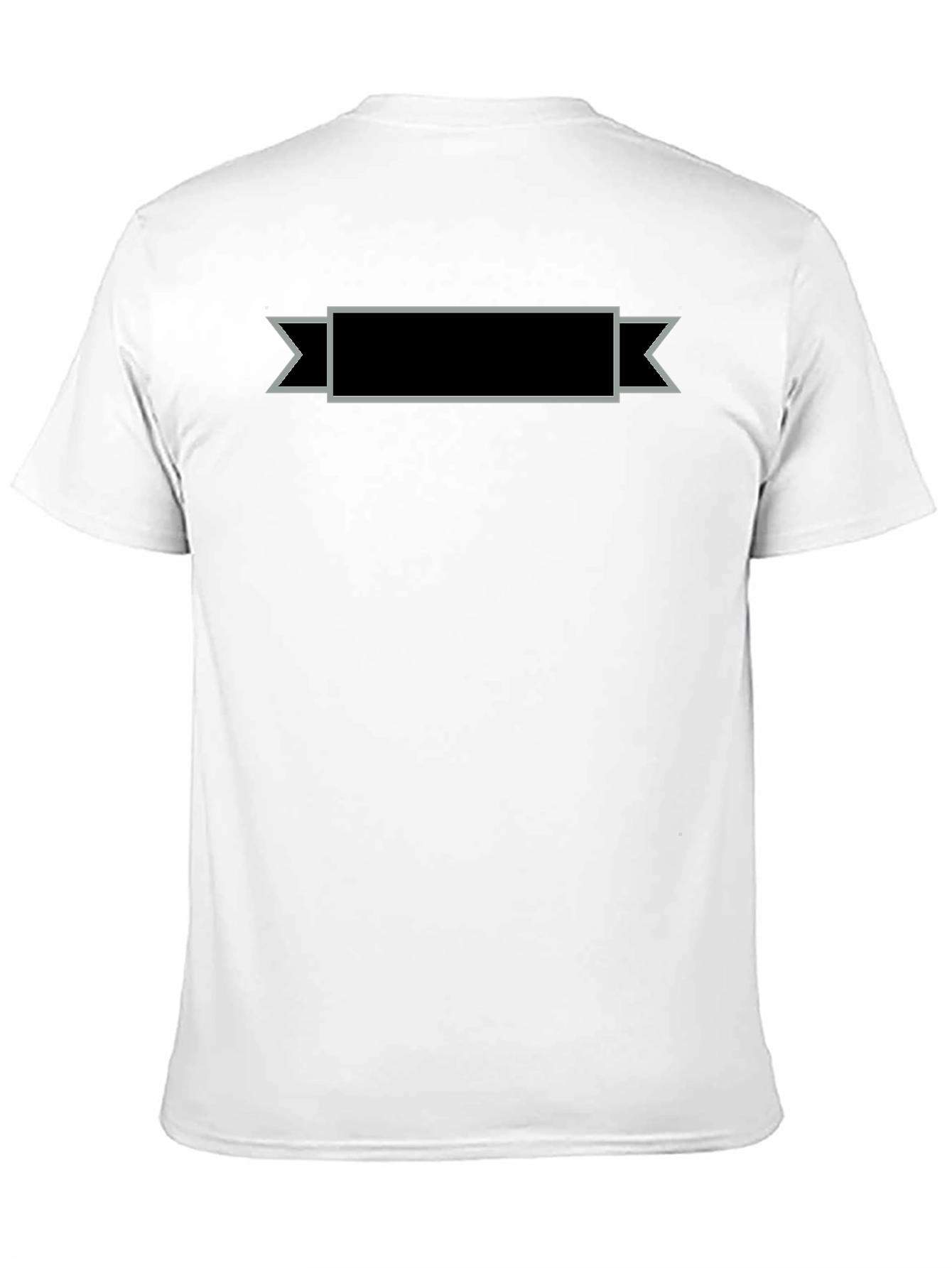 Mens Black T-Shirt with Ribbon Graphic