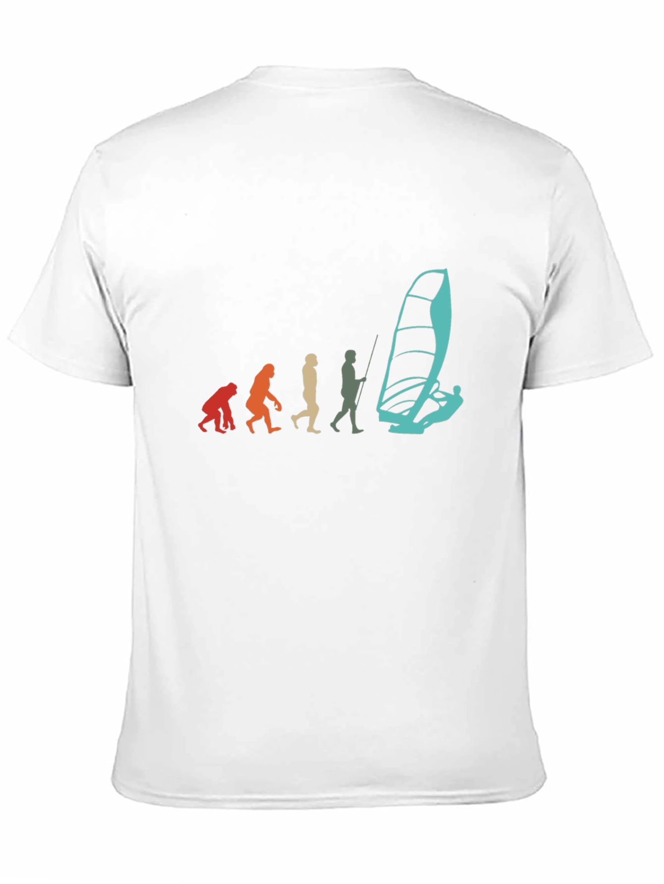 Evolution of Windsurfing Black T-Shirt