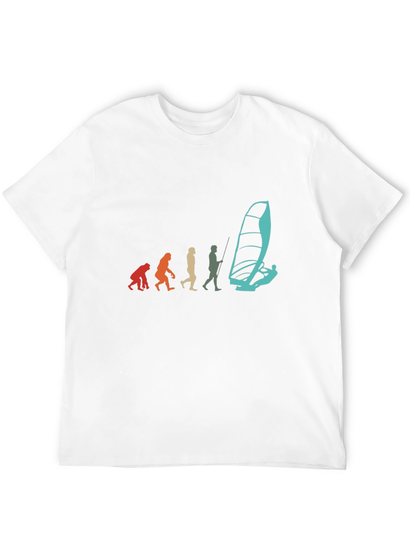 Evolution of Windsurfing Black T-Shirt