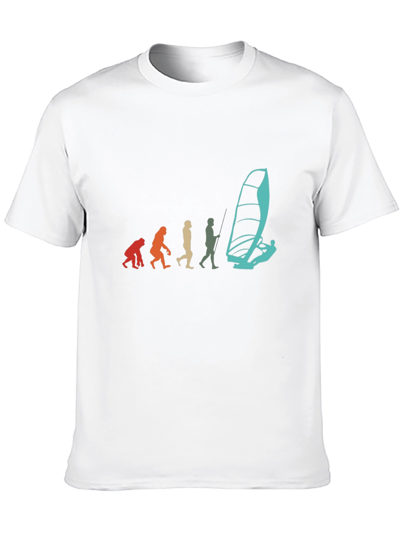 Evolution of Windsurfing Black T-Shirt