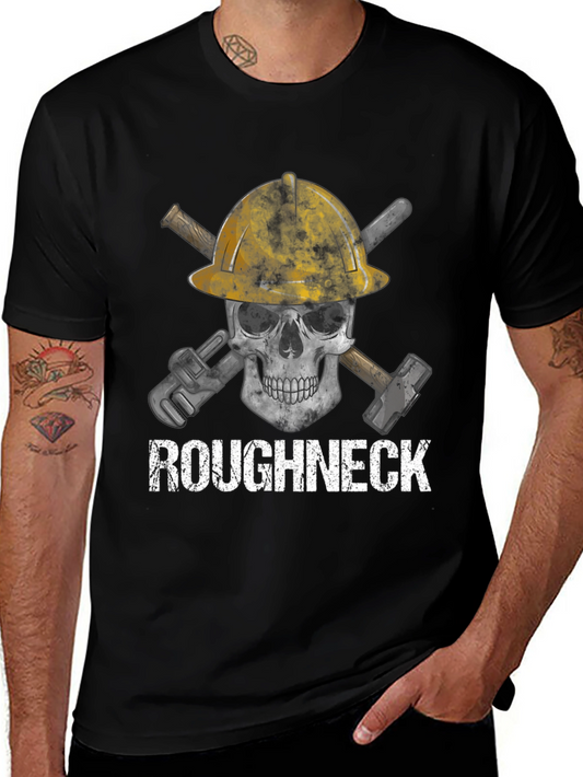 Roughneck Skull T-Shirt - Oilfield Worker Graphic Tee