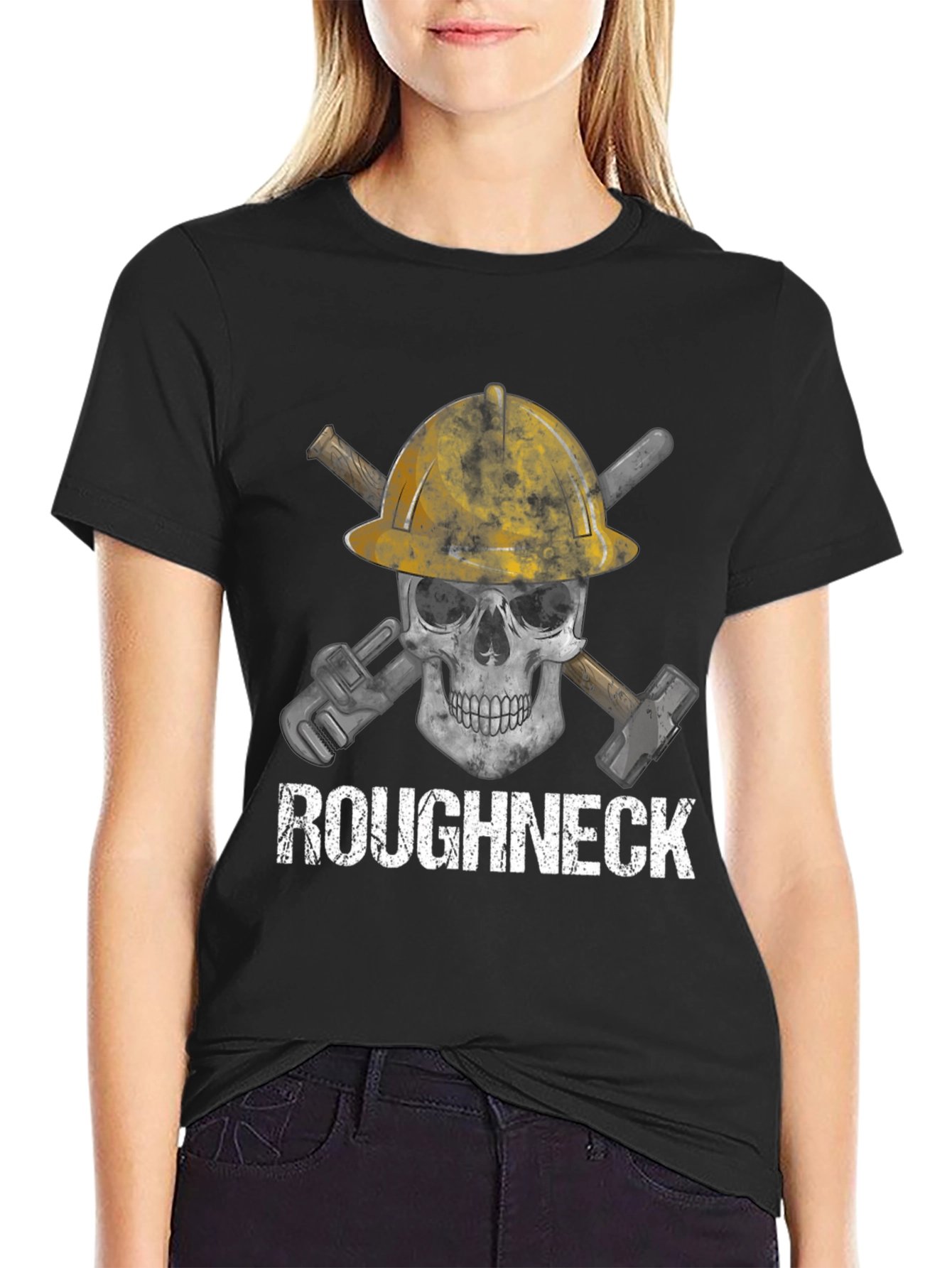 Roughneck Skull T-Shirt - Oilfield Worker Graphic Tee