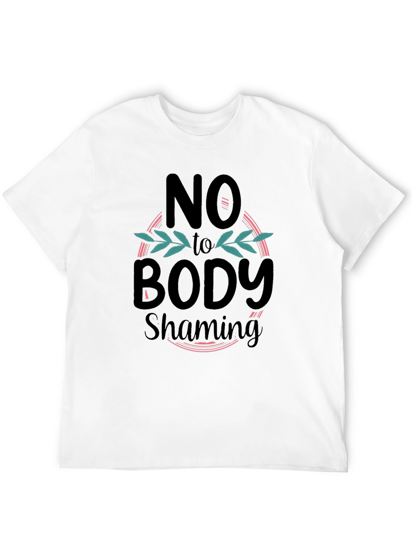 No Body Shaming Graphic Tee - Black
