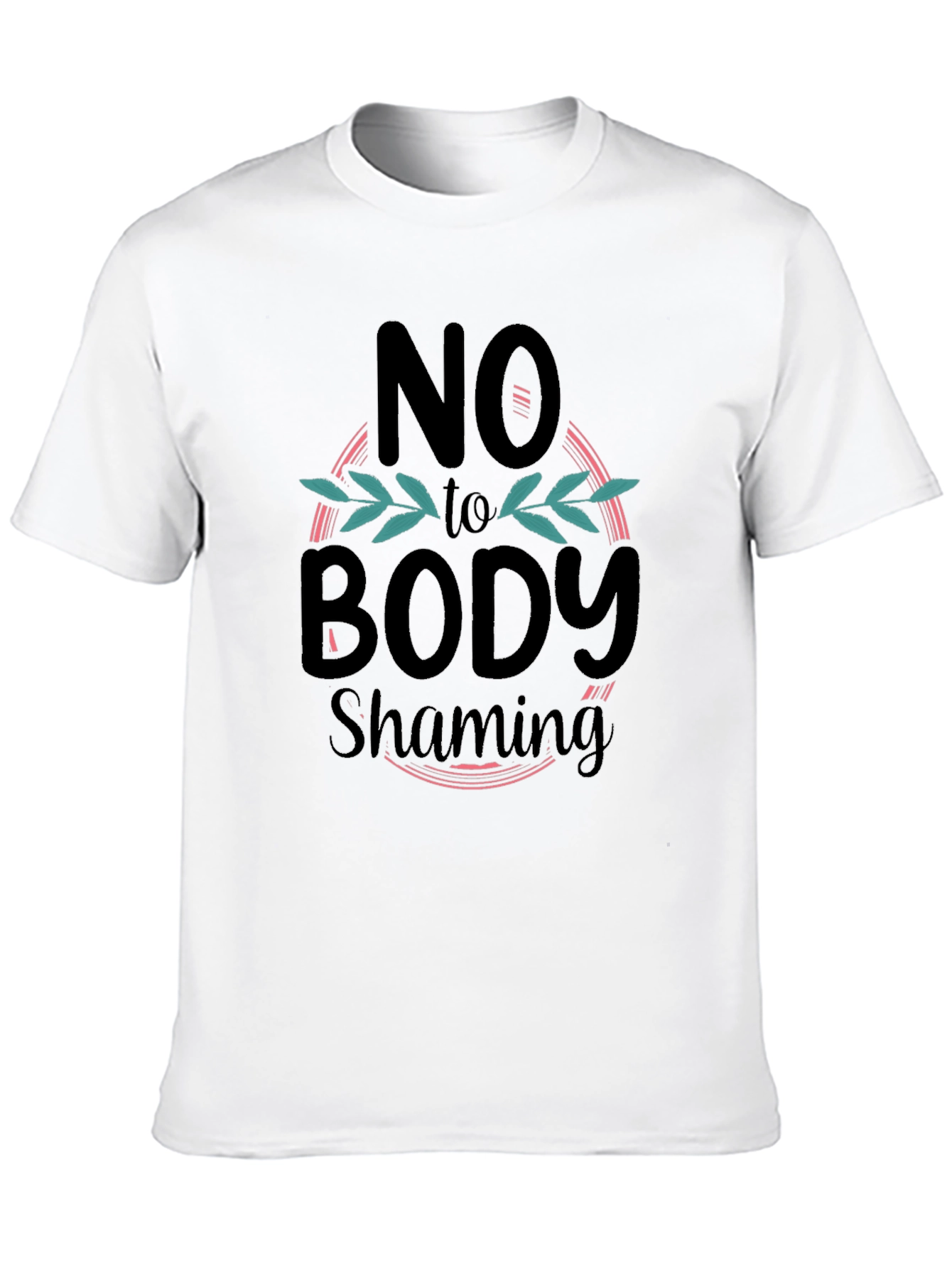 No Body Shaming Graphic Tee - Black