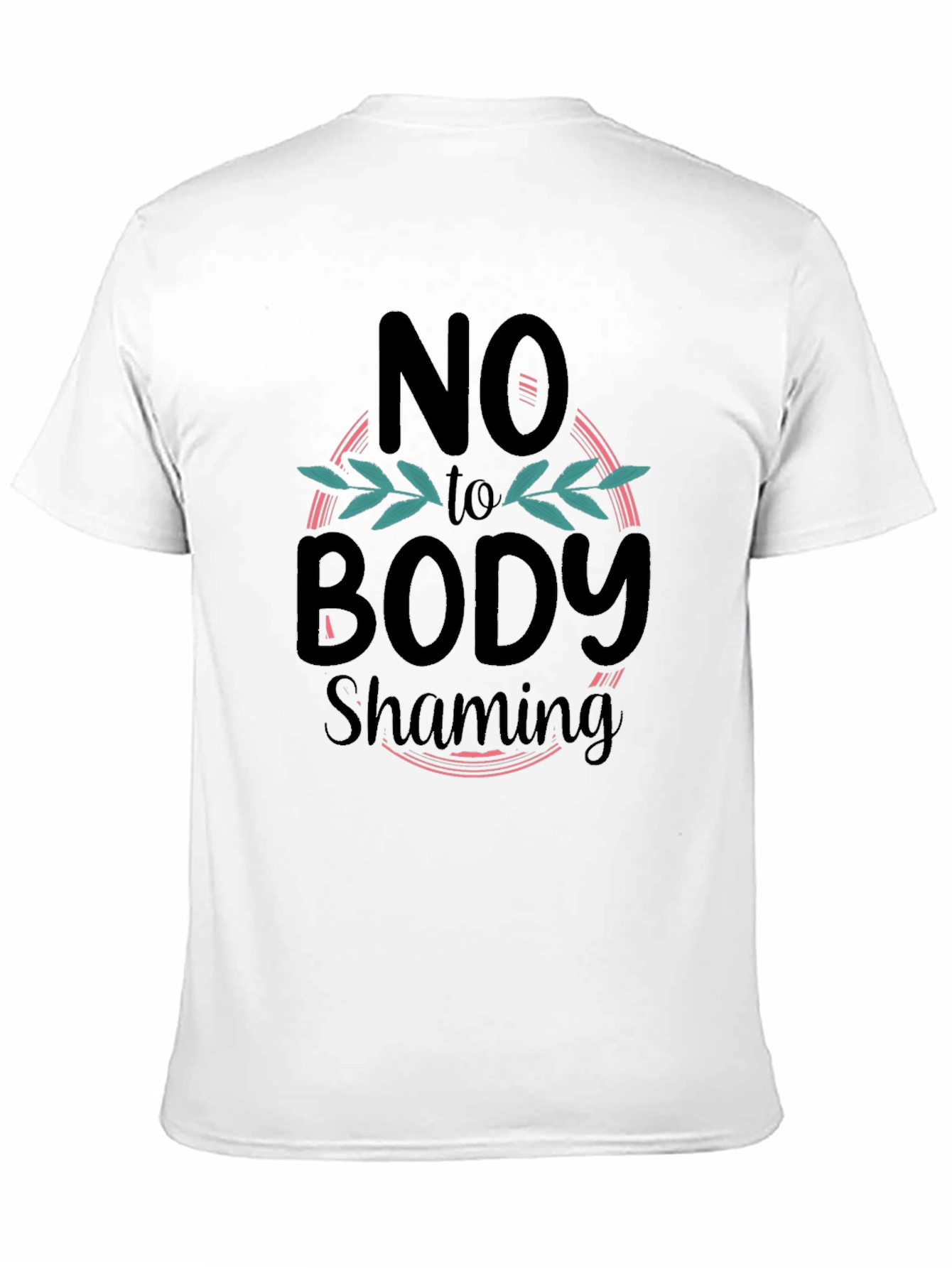 No Body Shaming Graphic Tee - Black