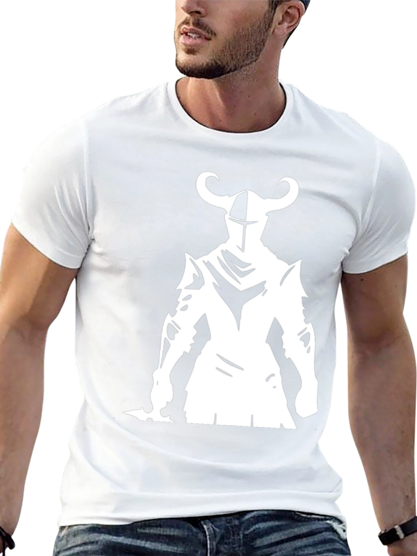 Knight Graphic Tee - Black Cotton Blend