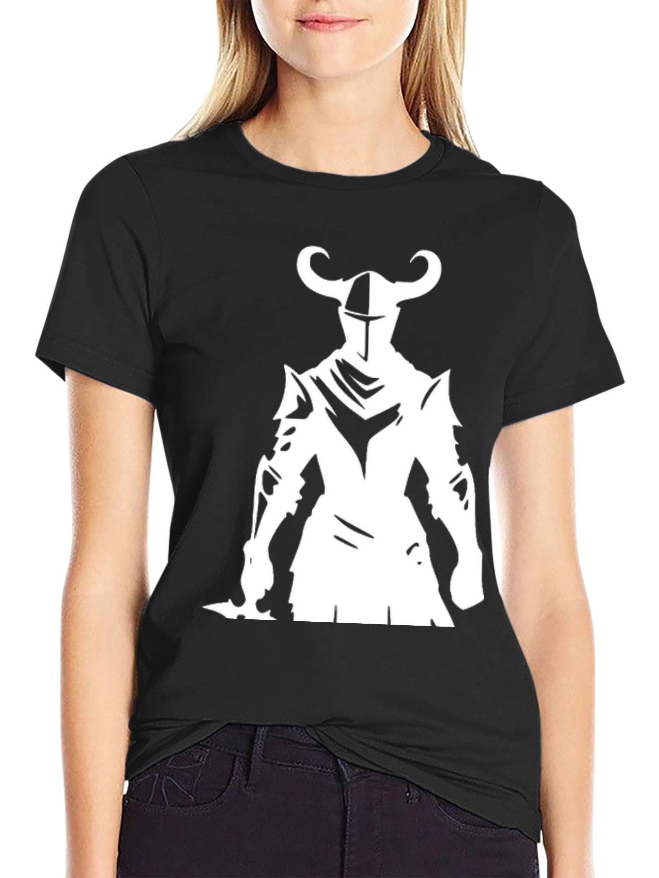 Knight Graphic Tee - Black Cotton Blend