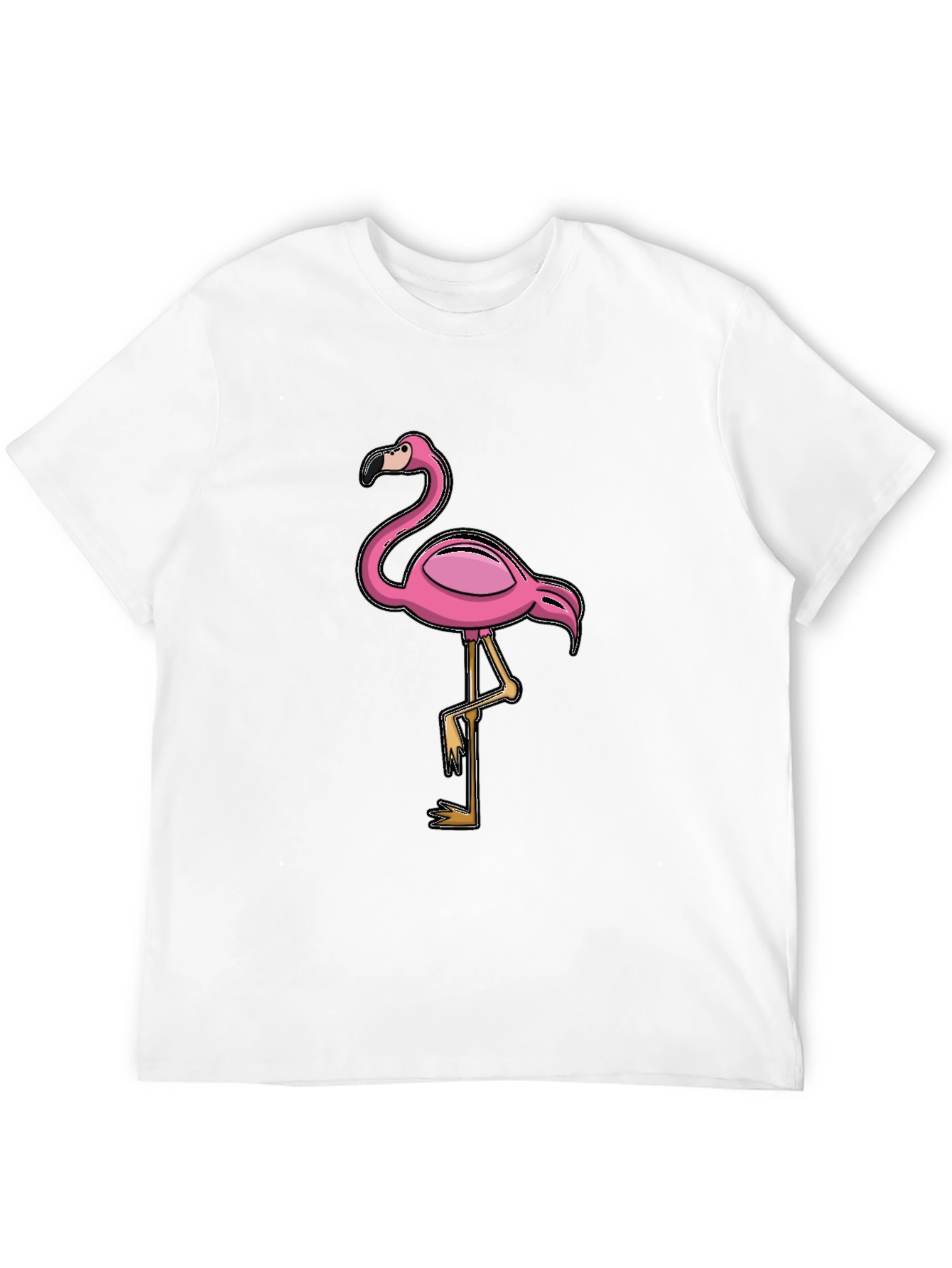 Pink Flamingo Graphic T-Shirt - Casual Cotton Tee