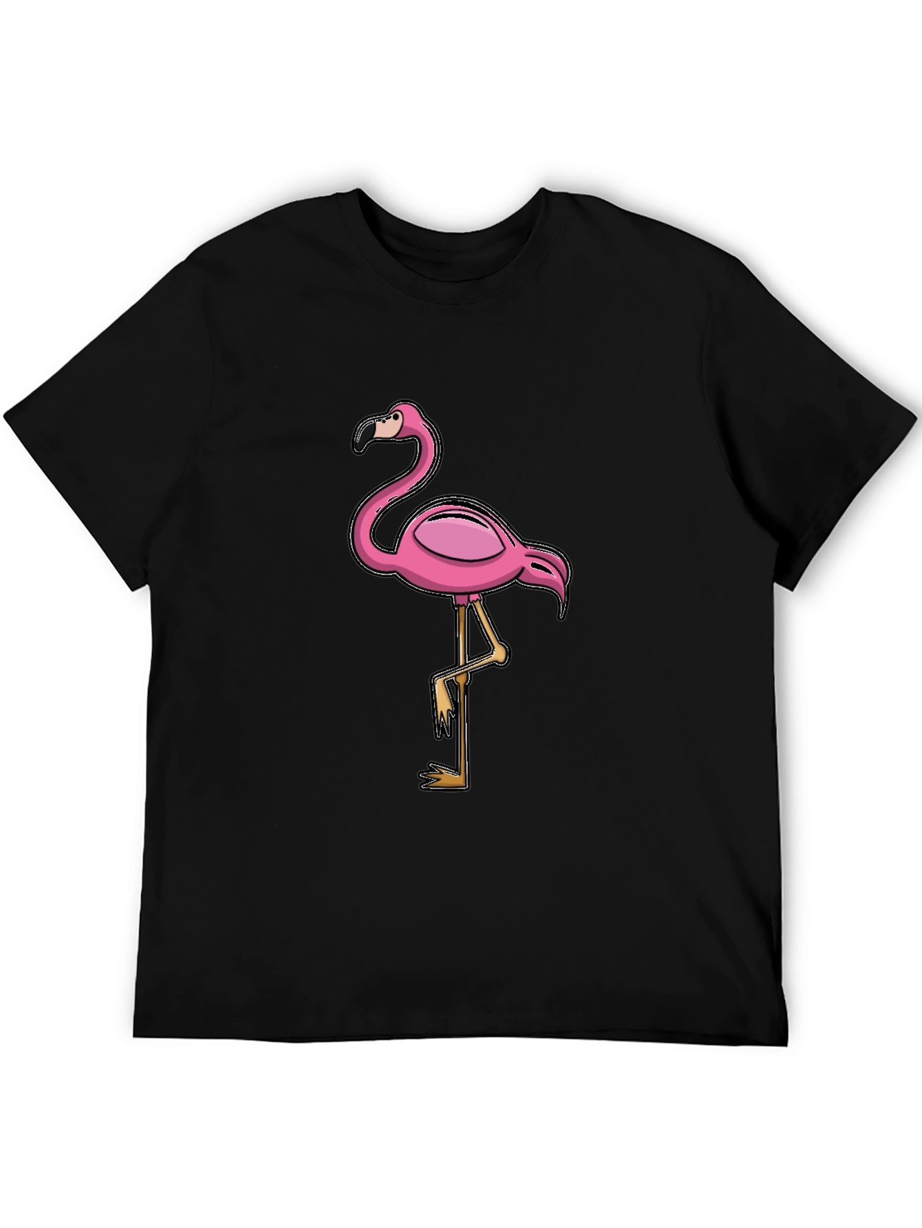 Pink Flamingo Graphic T-Shirt - Casual Cotton Tee