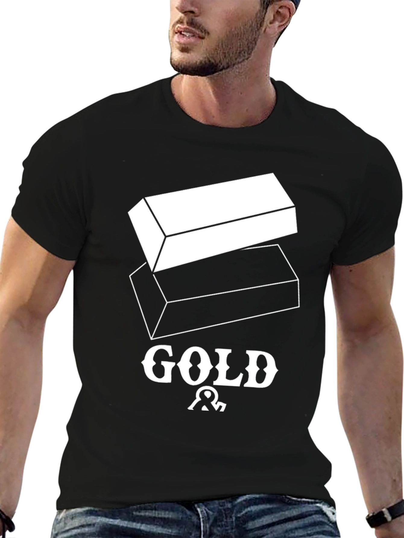 Gold Bar Graphic Tee - Premium Comfort